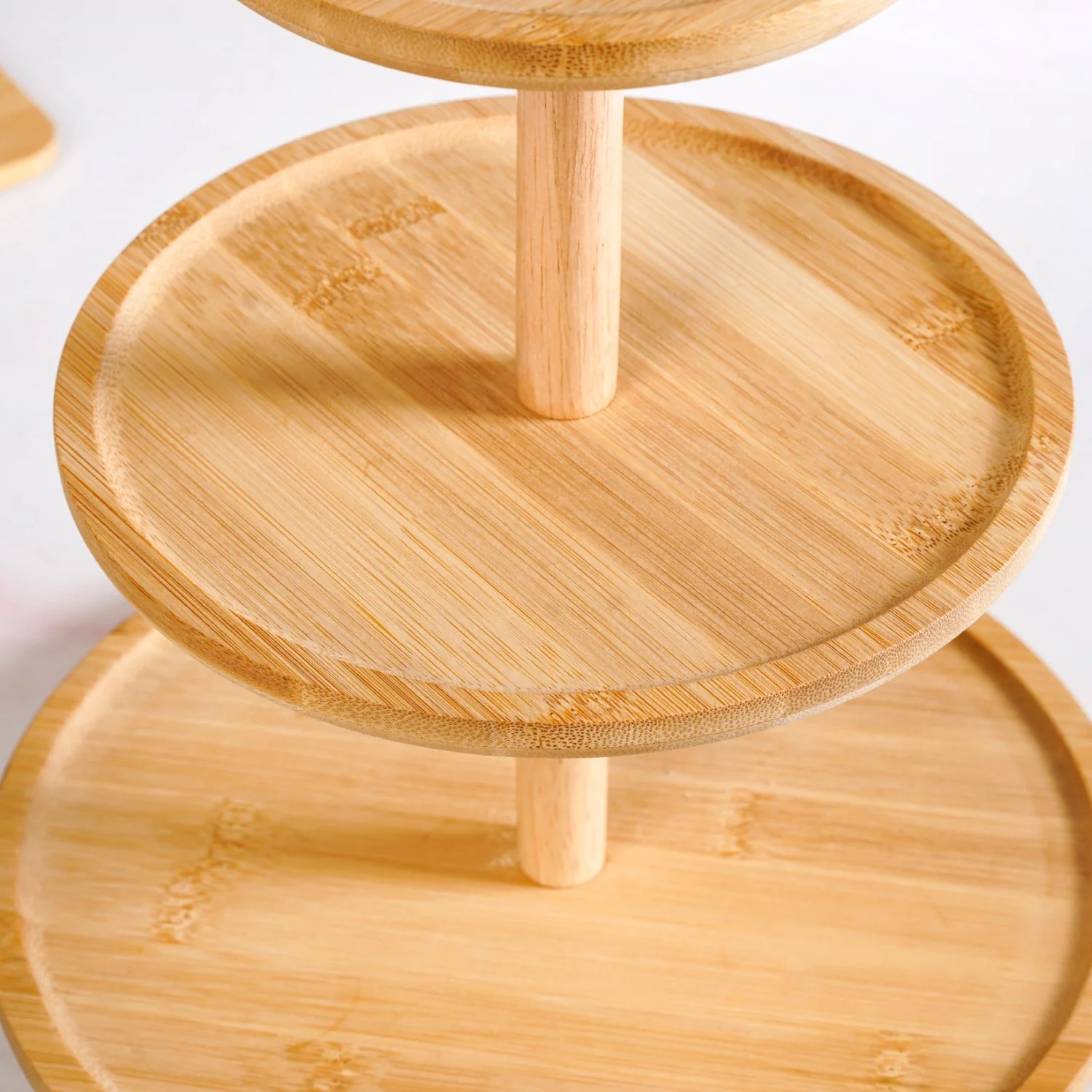 3 Tier Bamboo Cupcake Stand - Image 6