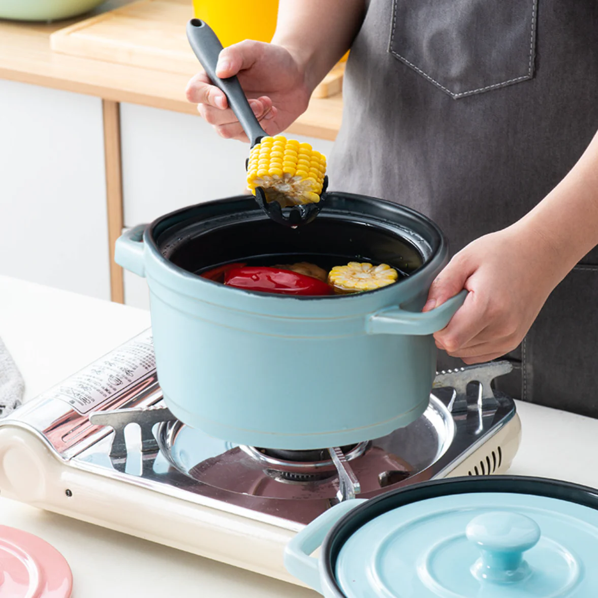 Tall Cooking Pot With Lid - Image 3