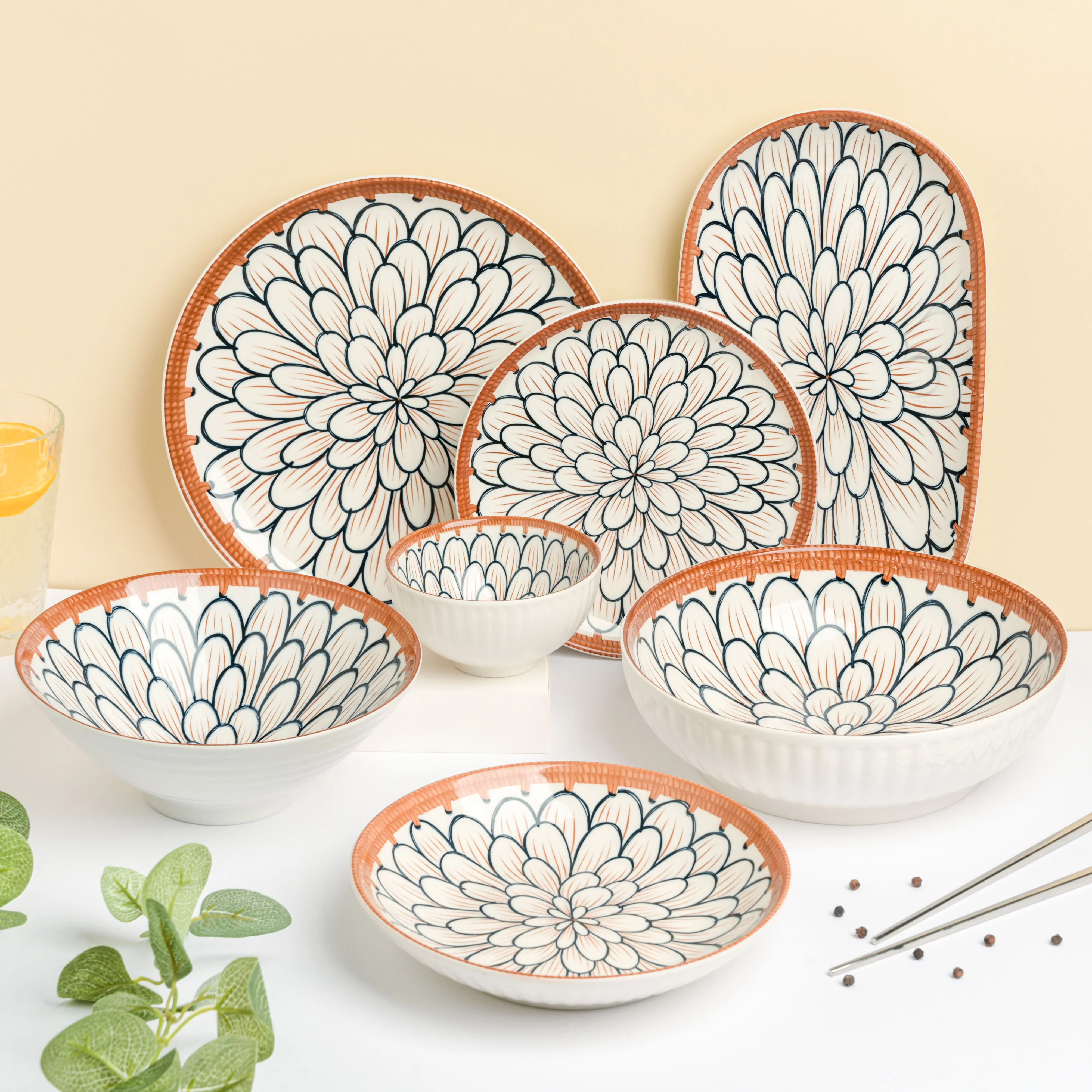 Abloom Ceramic Serving Bowl 9 Inch 1 L - Image 6