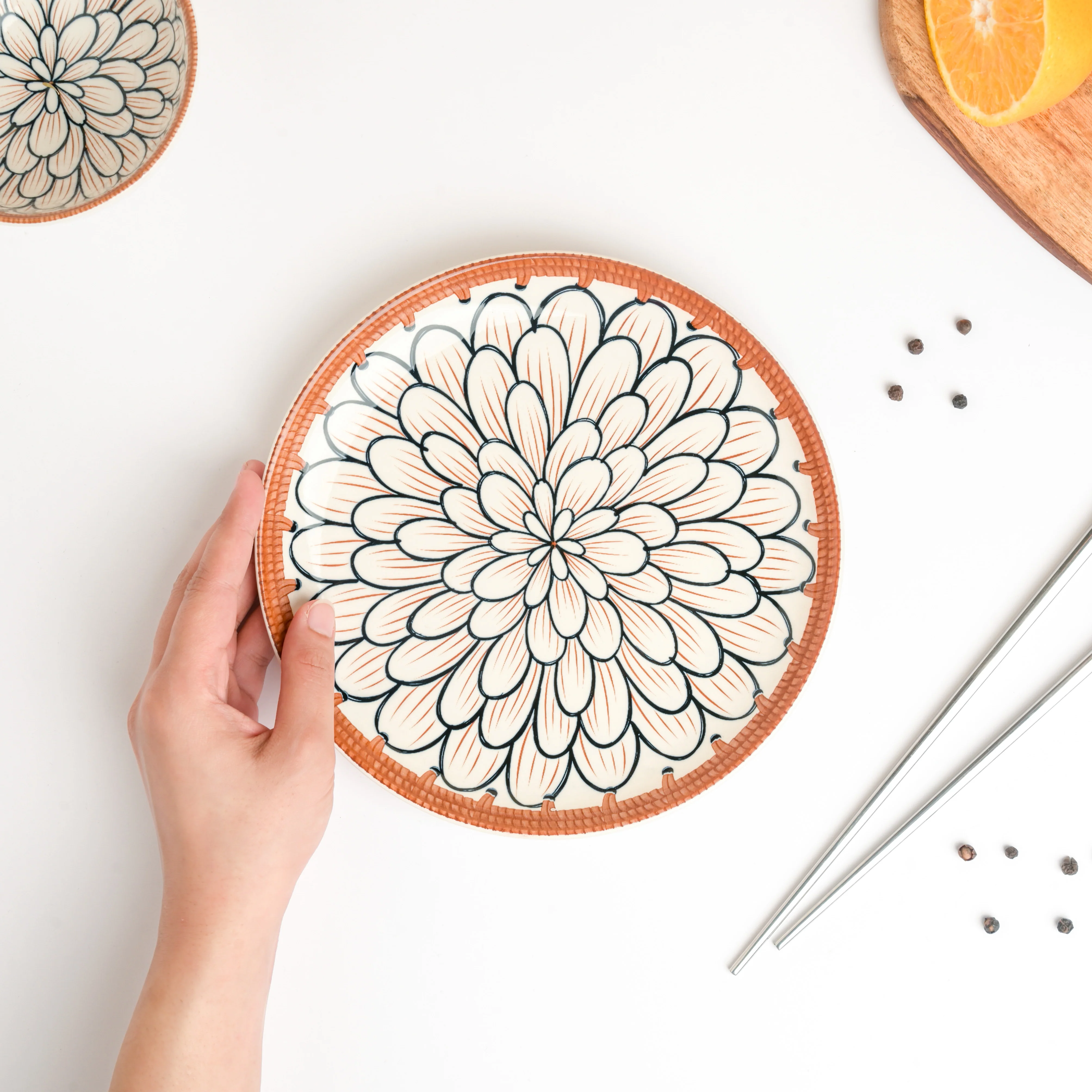 Abloom Ceramic Snack Plate 7.5 Inch - Image 2