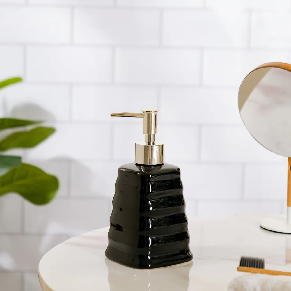 Abstract Ceramic Dispenser With Nozzle Black 7 Inch - Image 6