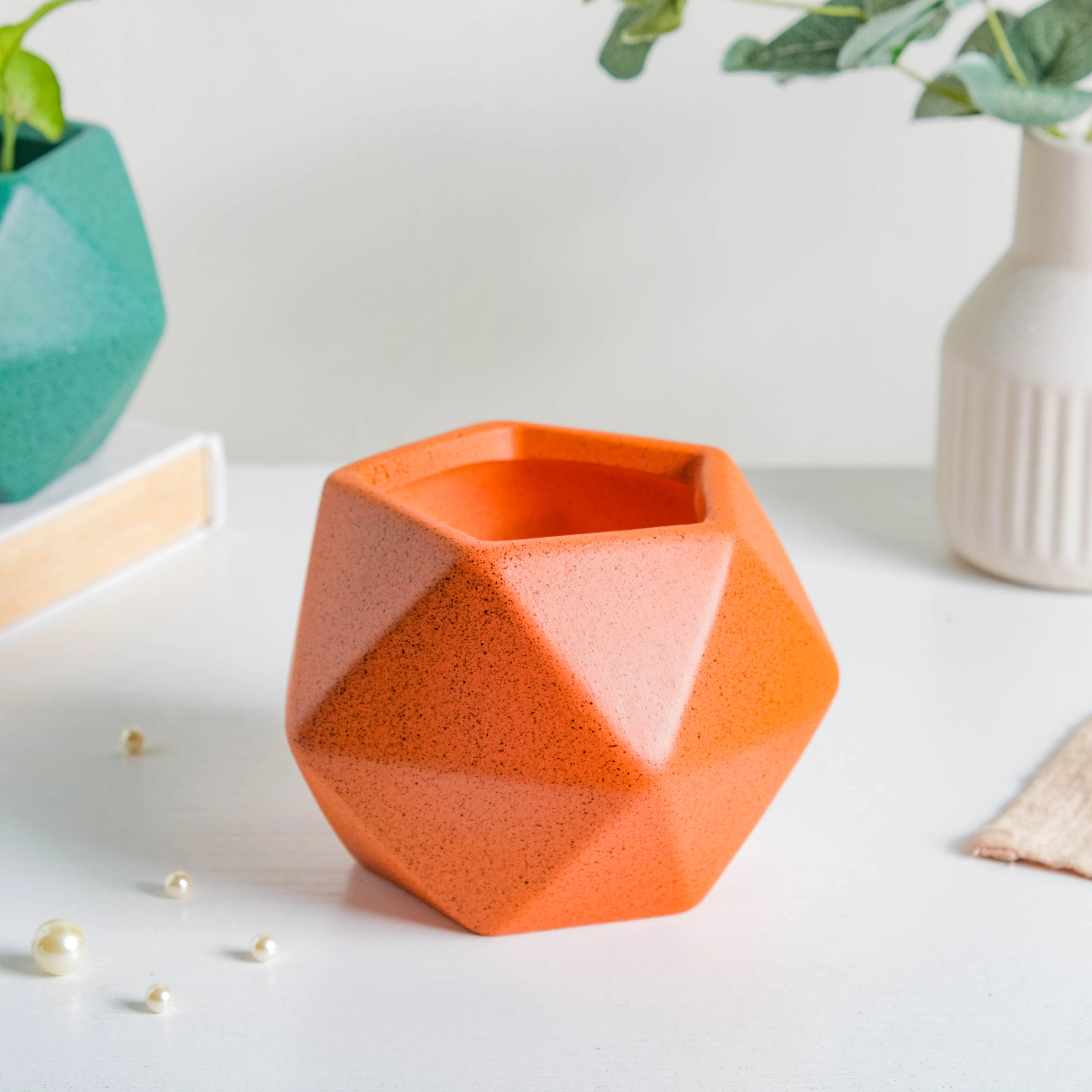 Abstract Ceramic Planter Pot Set Of 5 - Image 4
