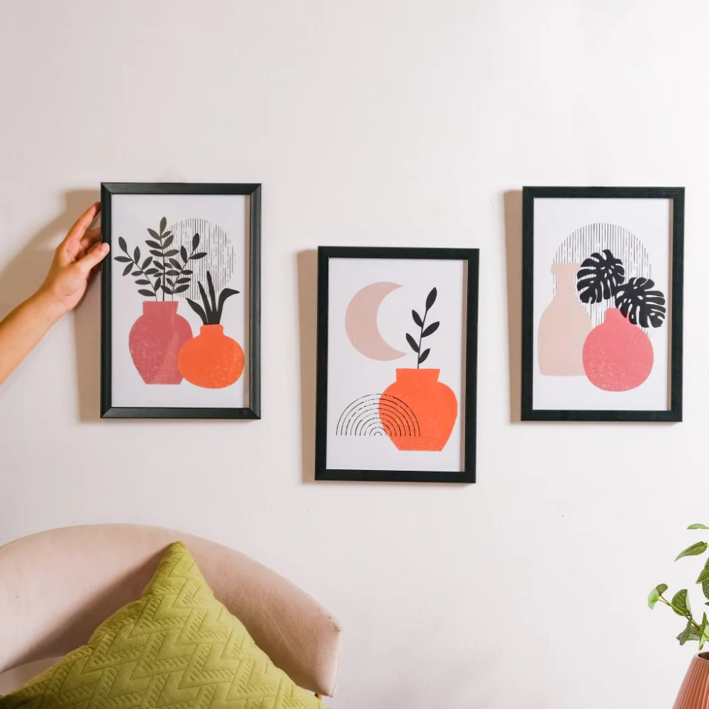Abstract Gallery Wall Art Set Of 3 13x9 Inch - Image 2