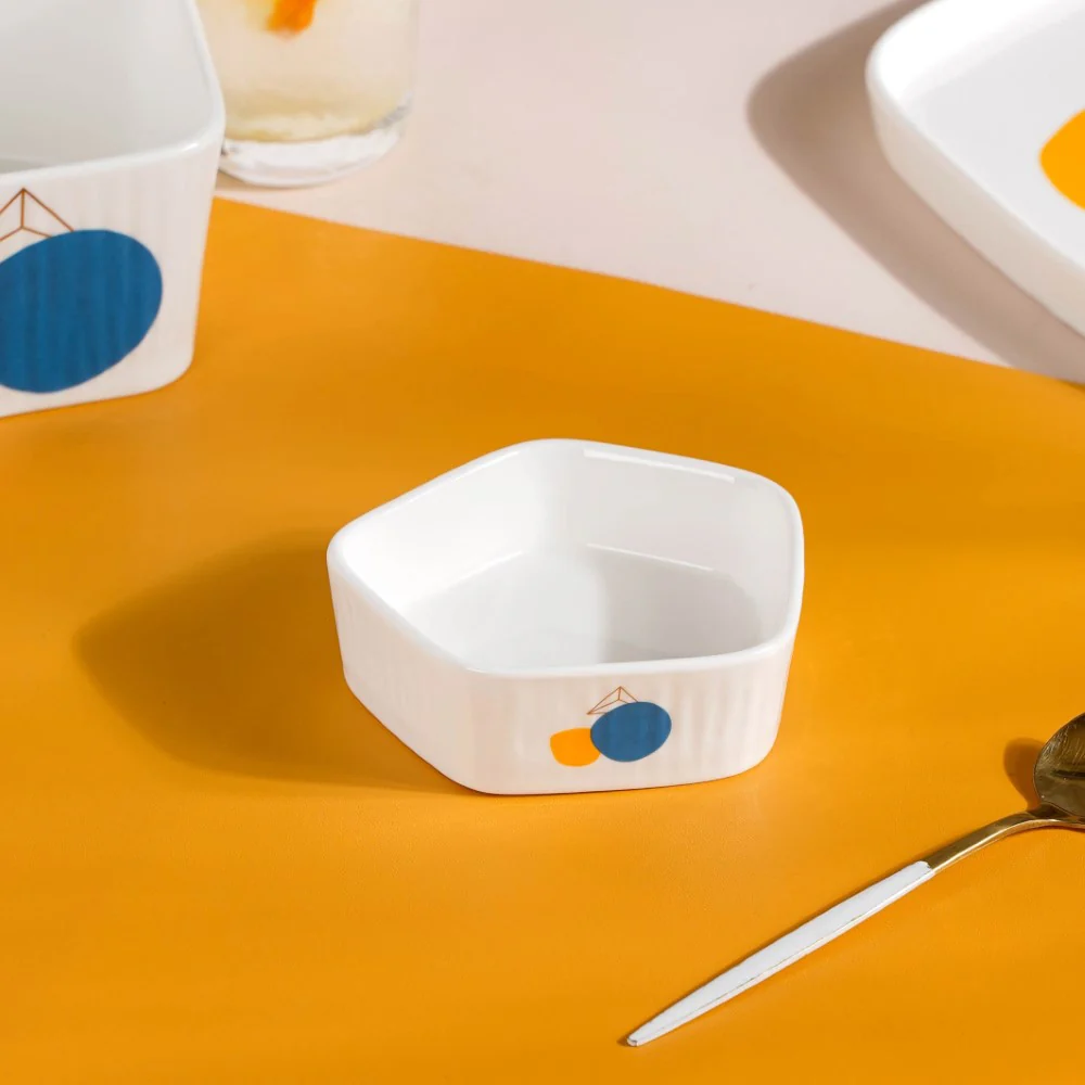Abstract Patterned Pentagon 12 Piece Dinner Set For 4 - Image 5