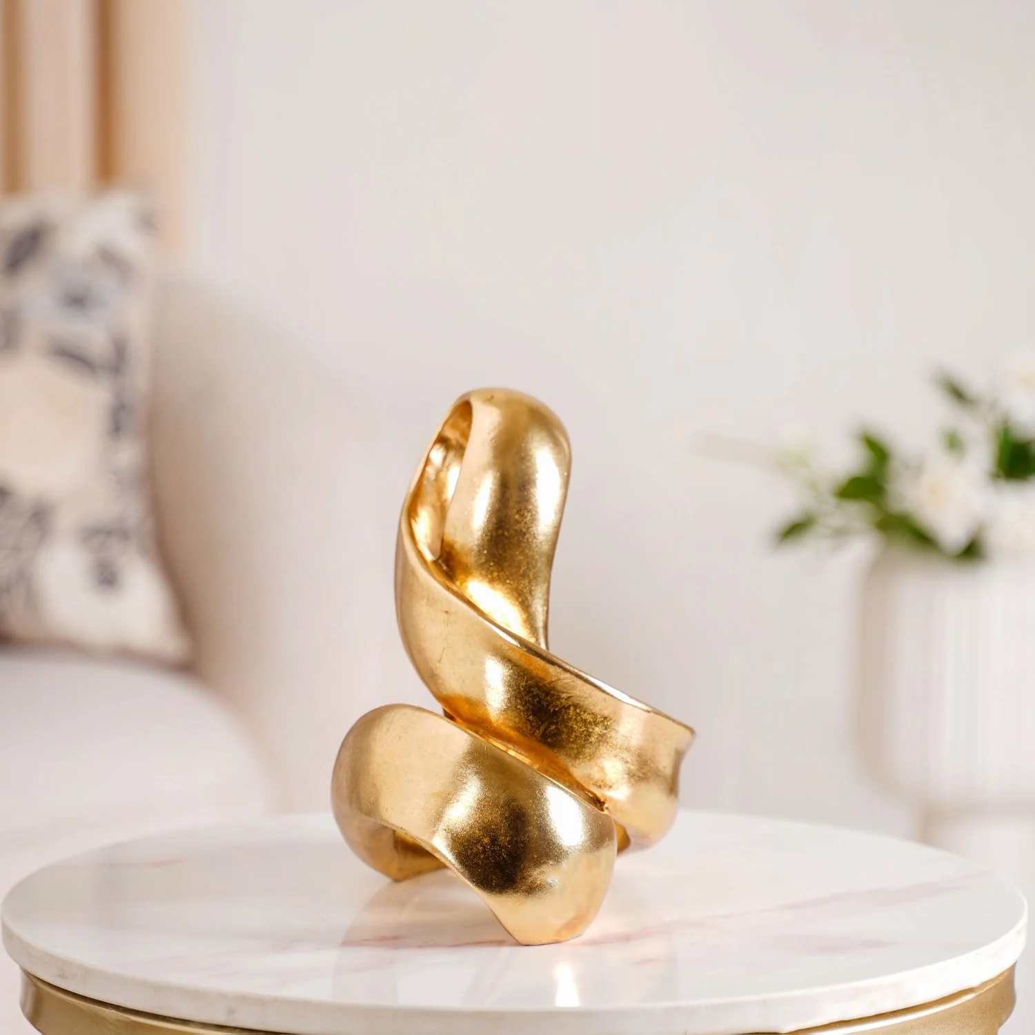 Abstract Twisted Decor Showpiece Gold - Image 6