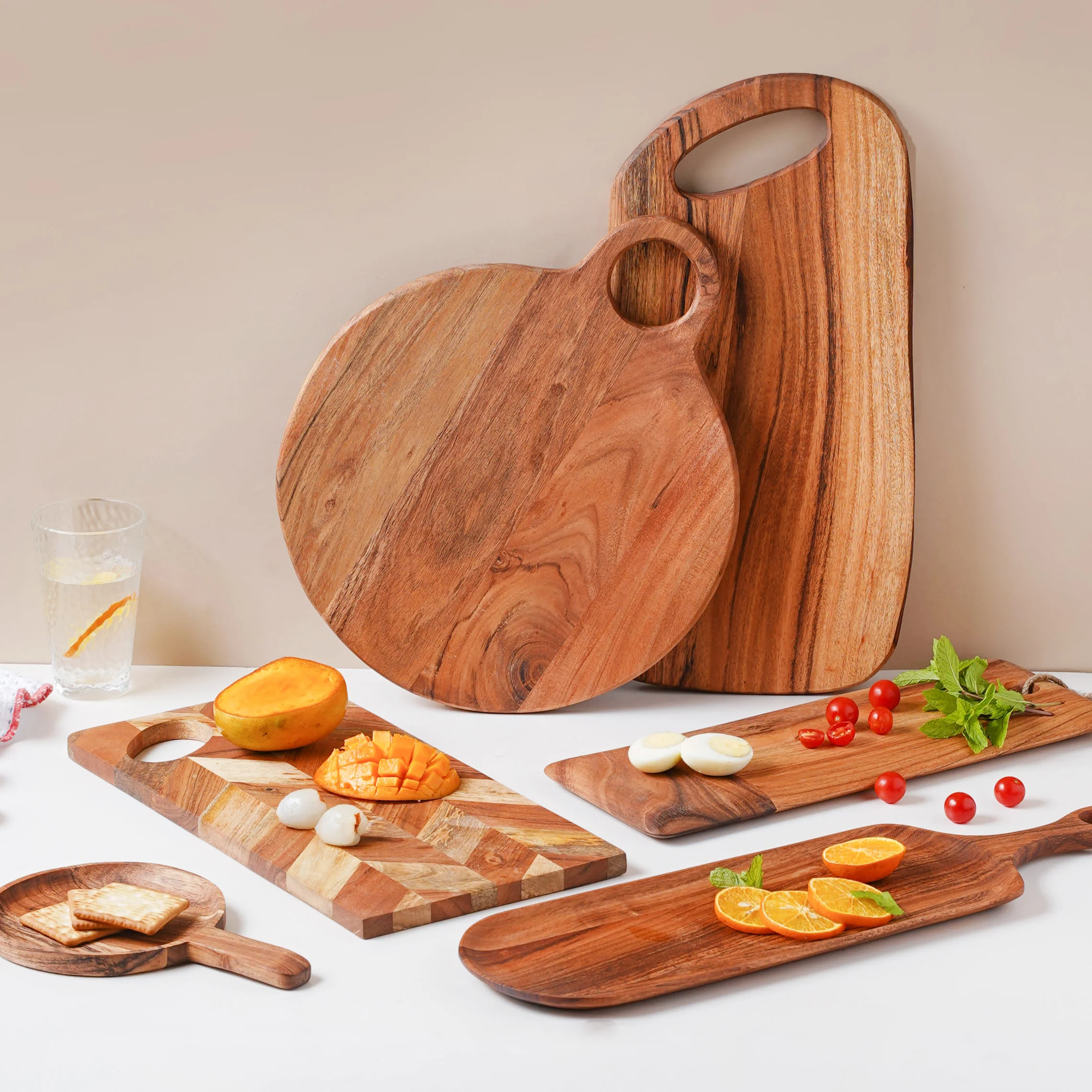 Acacia Farmhouse Platter With Handle 6 inch - Image 9