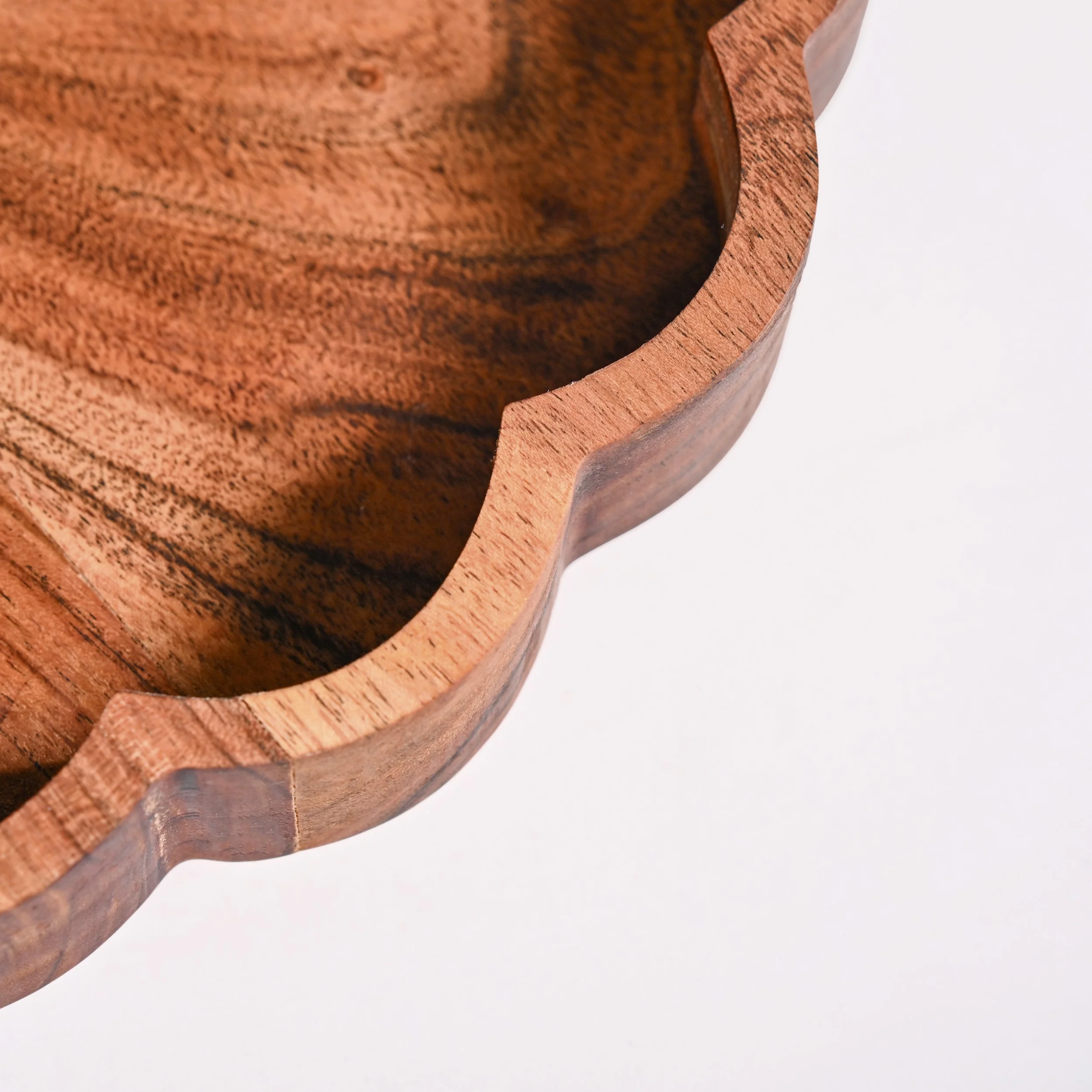 Acacia Scalloped Lazy Susan Serving Platter 30cm - Image 5