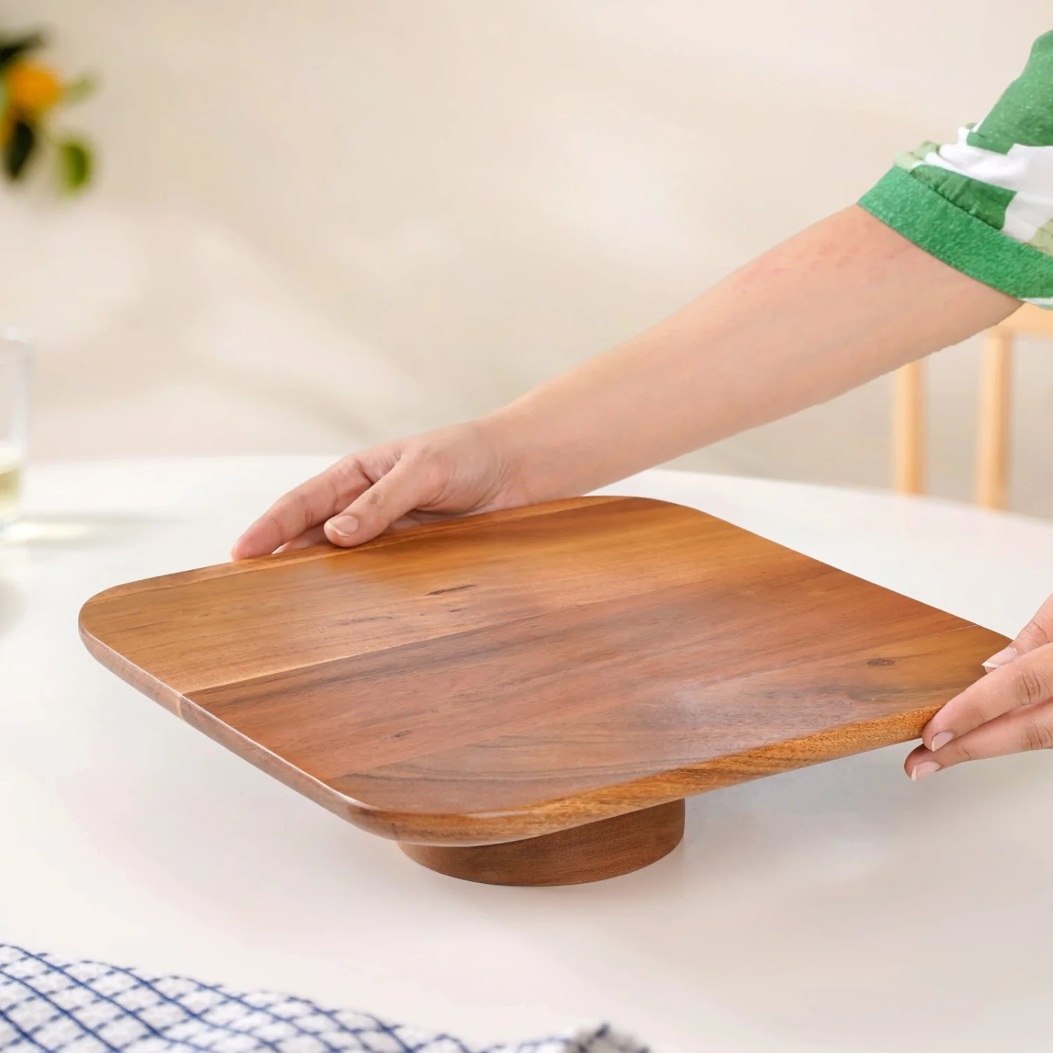 Acacia Wood Cake Stand - Image 12