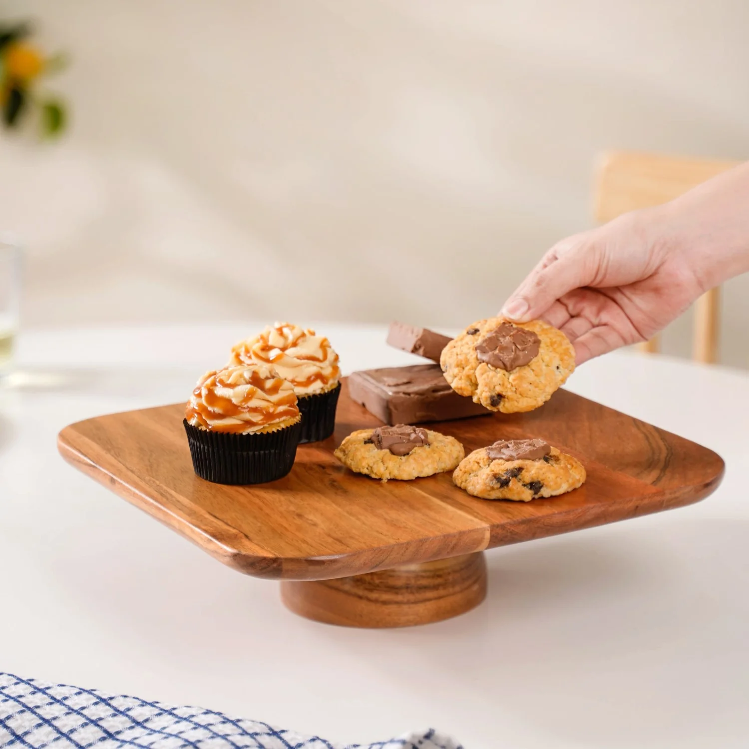 Acacia Wood Cake Stand - Image 3