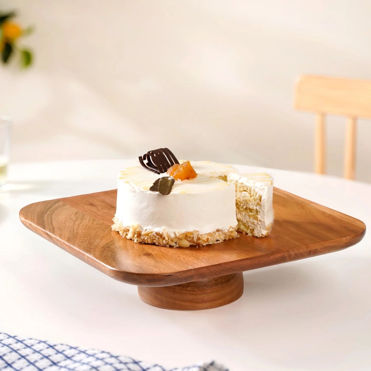 Acacia Wood Cake Stand - Image 5