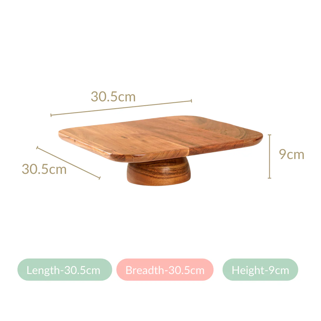 Acacia Wood Cake Stand - Image 7