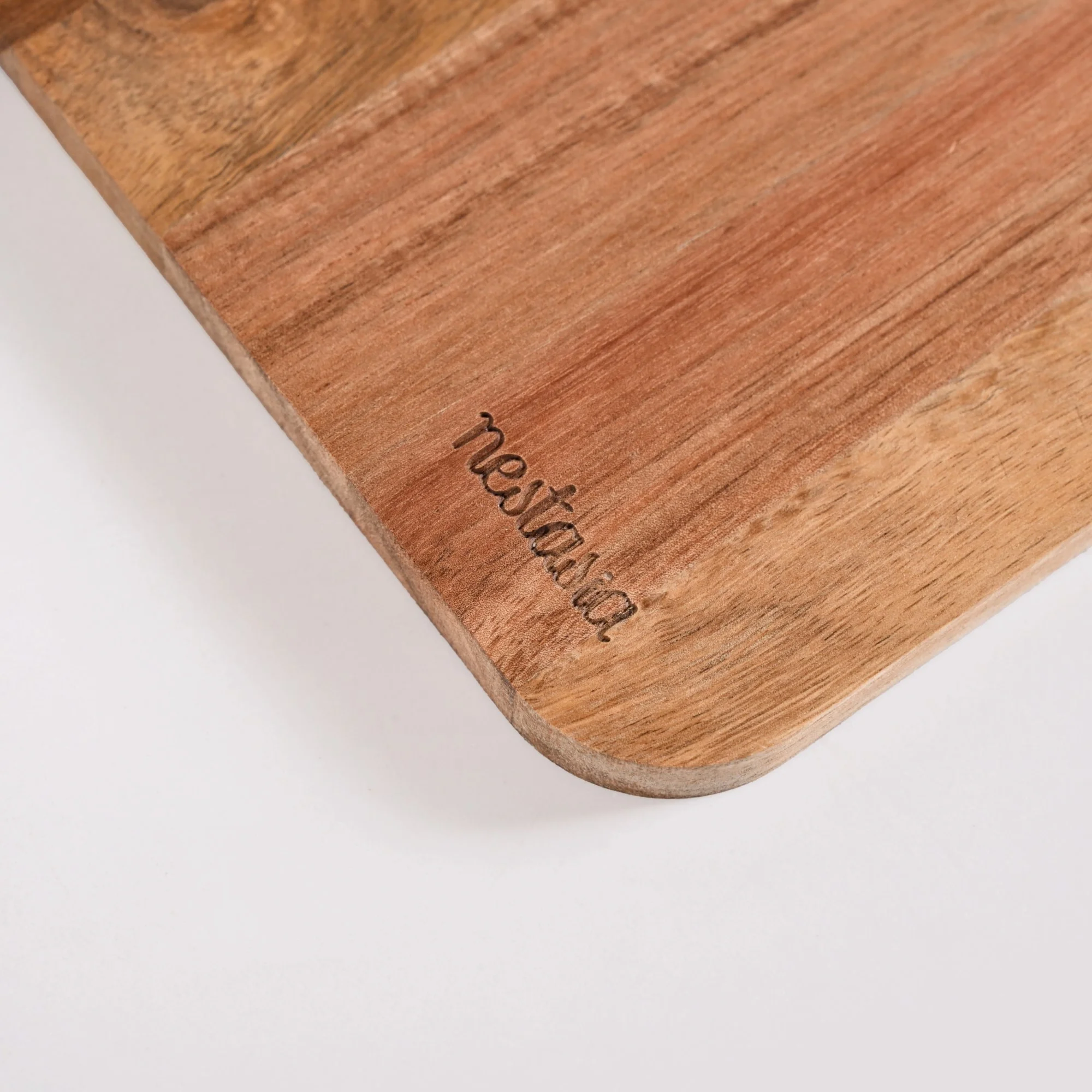 Acacia Wood Square Snack Tray Set Of 2 8 inch - Image 7