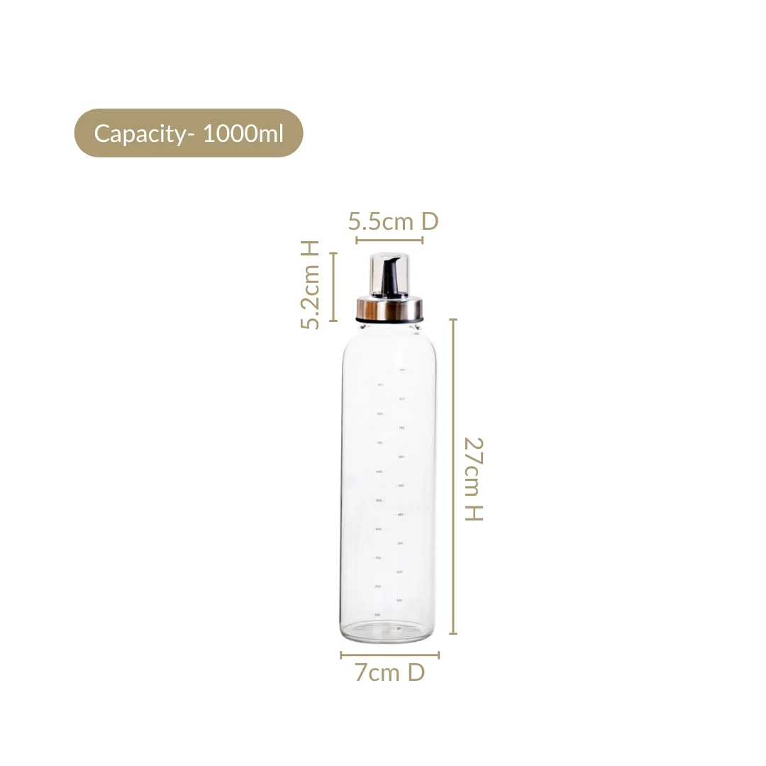 Accurate Pour Glass Oil And Vinegar Dispenser Bottle 1000ml - Image 4