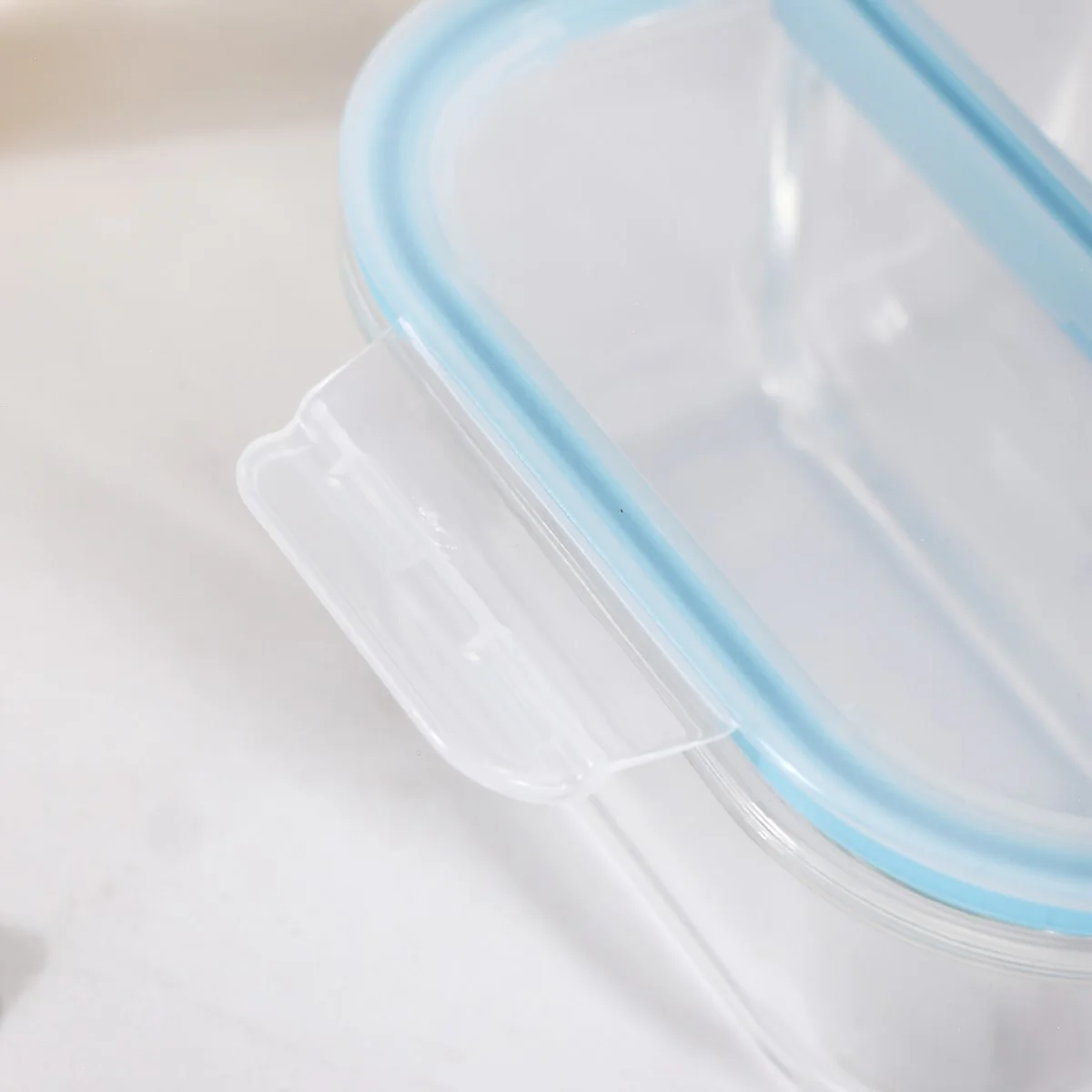 Airtight Two Section Sealed Glass Lunch Box 750ml - Image 5