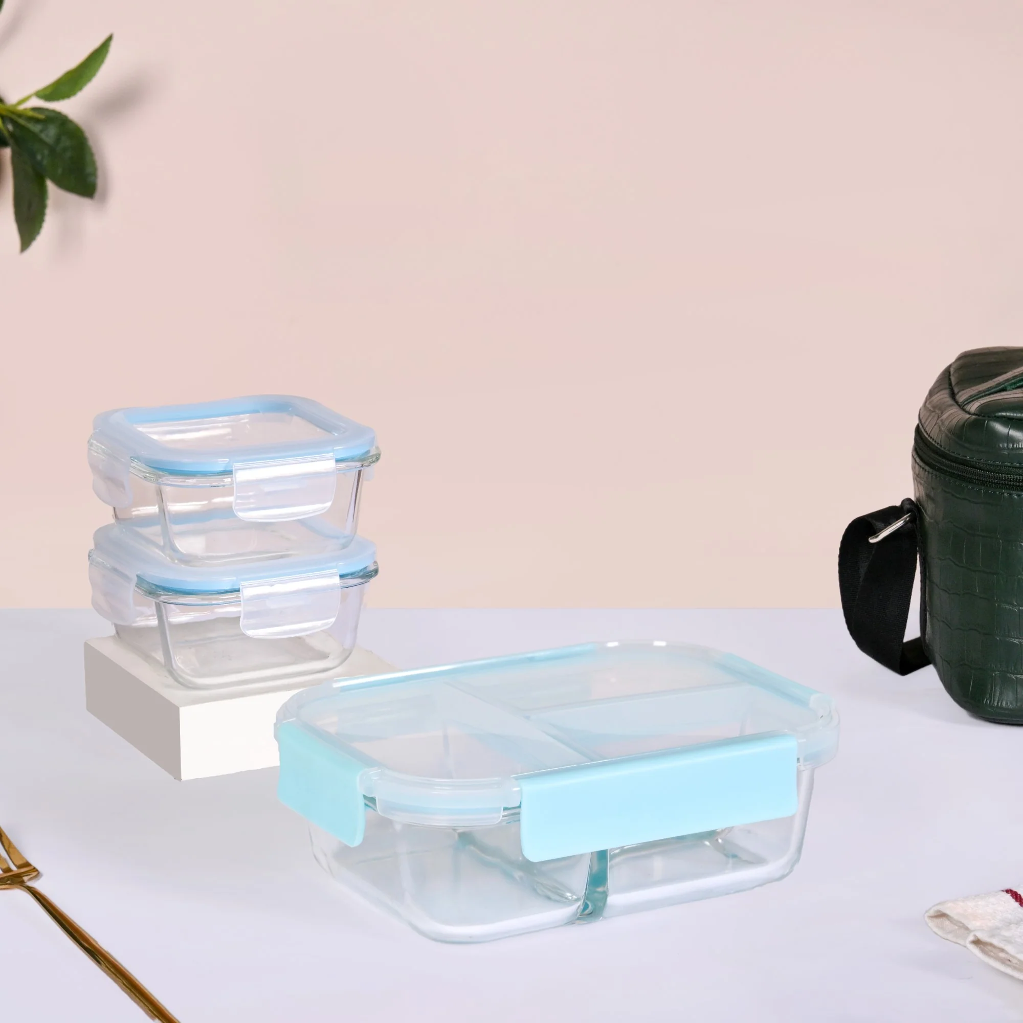 All In One Lunch Bag And Lunchbox Set Of 4 S 300ml x2 L 1000ml - Image 9