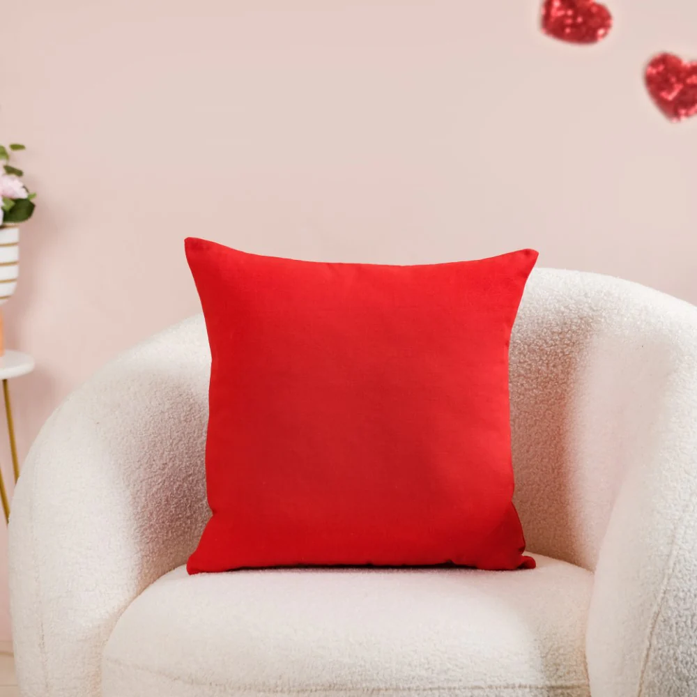 Always In My Heart Cushion Cover Set Of 2 Red White 16x16 Inch - Image 11