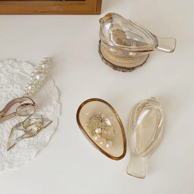 Amber Bird Glass Box - Image 3