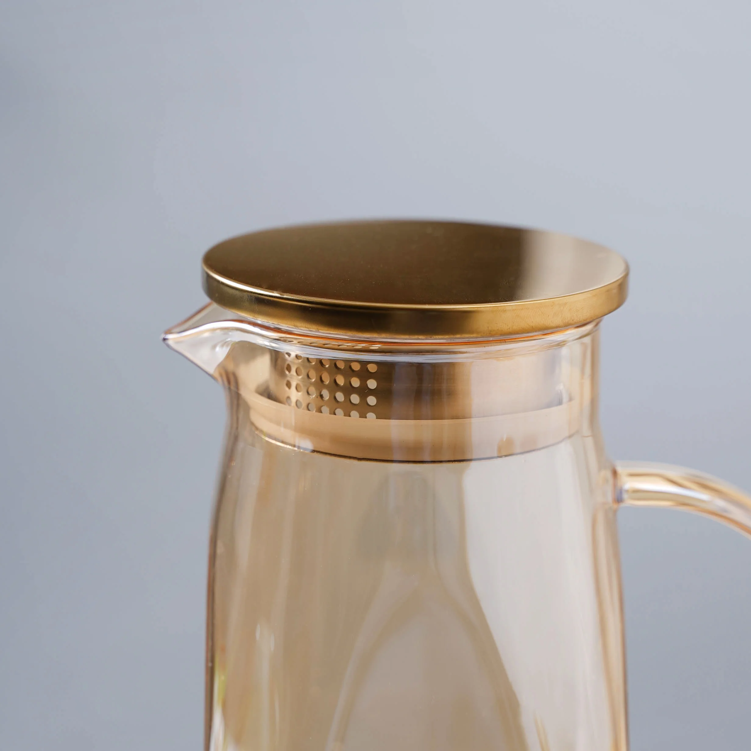 Amber Glass Jug and 4 Cups Set - Image 7