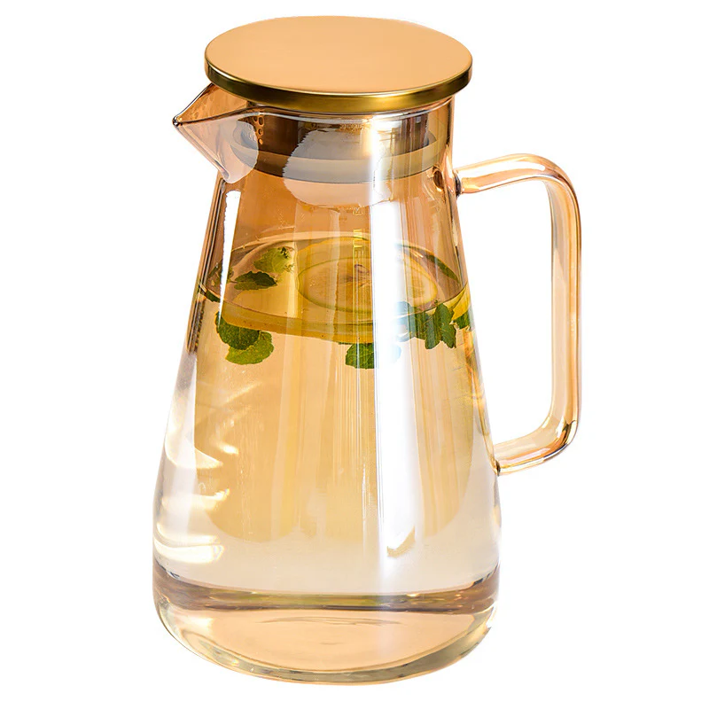 Amber Glass Jug and Cup Set of 7 - Image 17