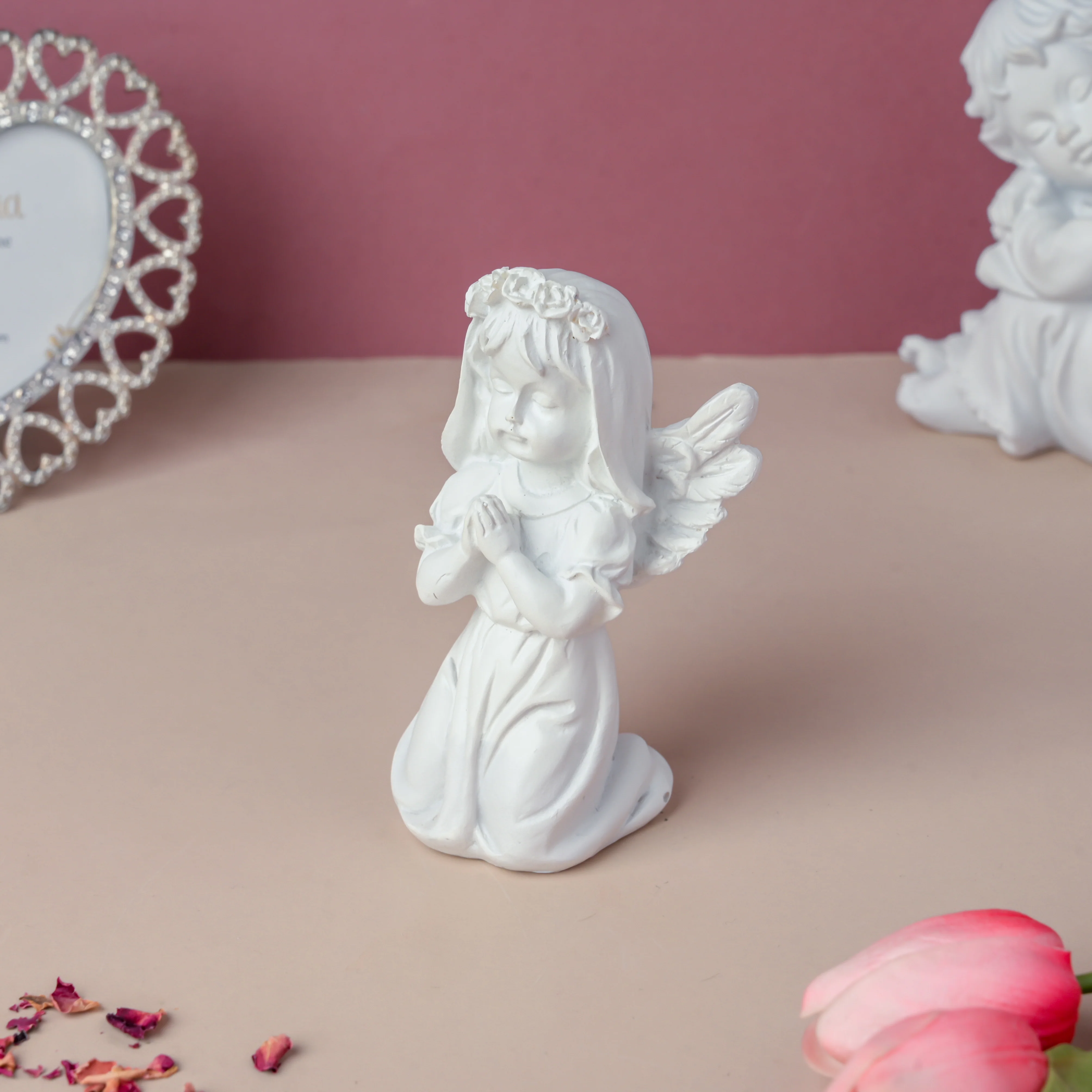 Angel Statue Girl Praying - Image 4
