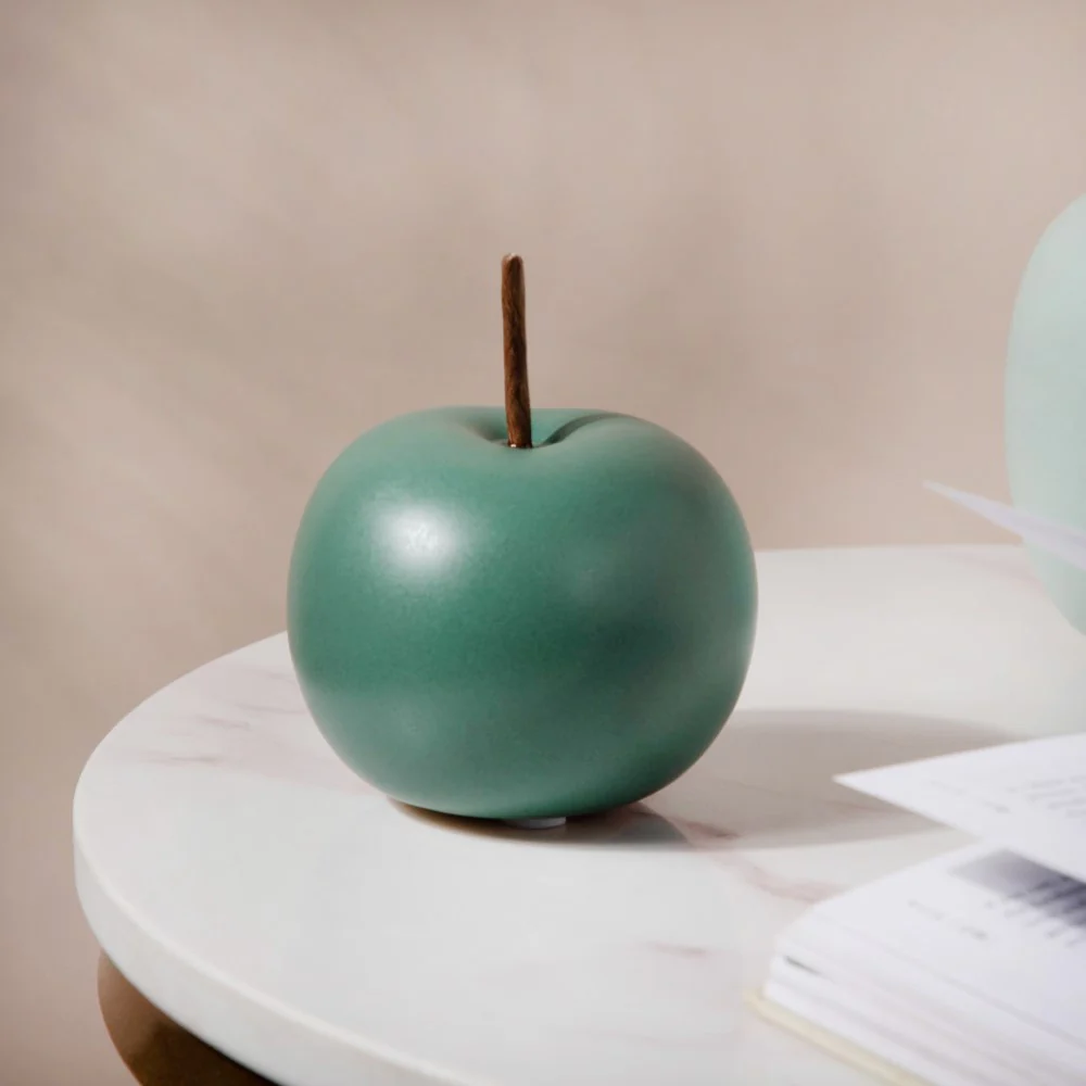 Apple Ceramic Decor Small Teal