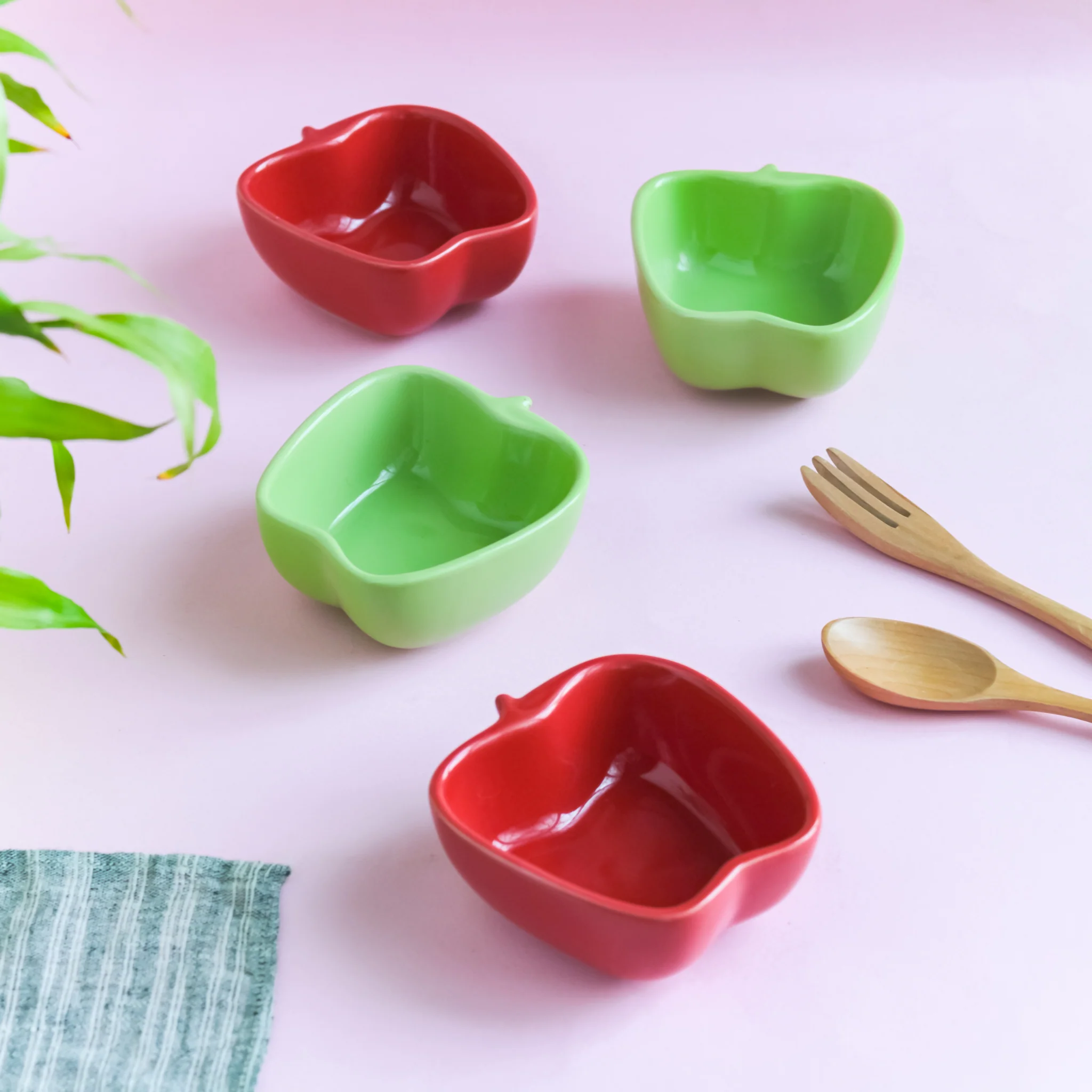 Apple Shaped Bowl Set of 2 - Image 6