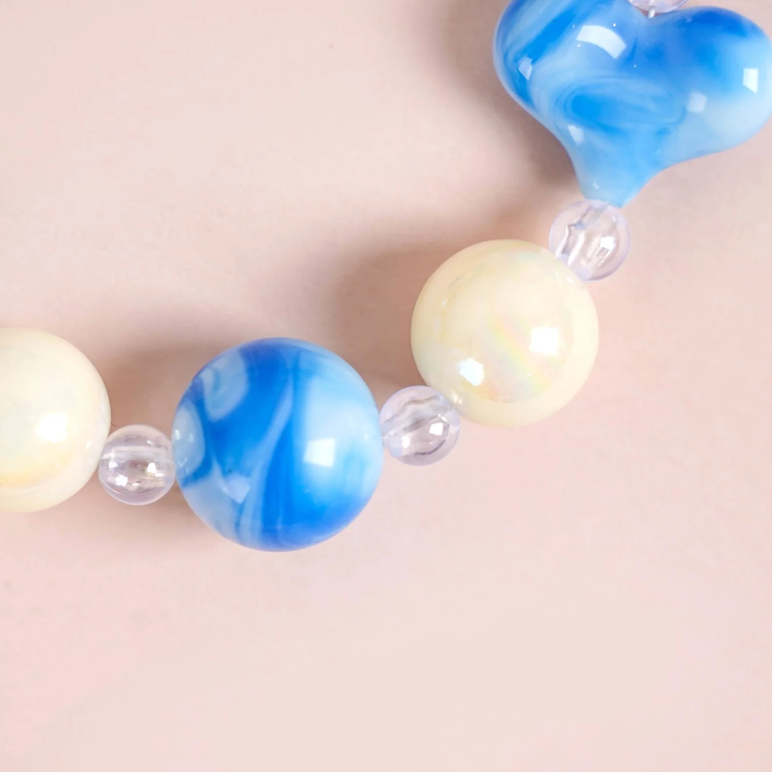 Aqua Amour Beaded Keychain - Image 6