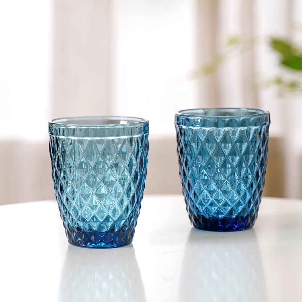 Aqua Blue Glassware Set of 4 - Image 6