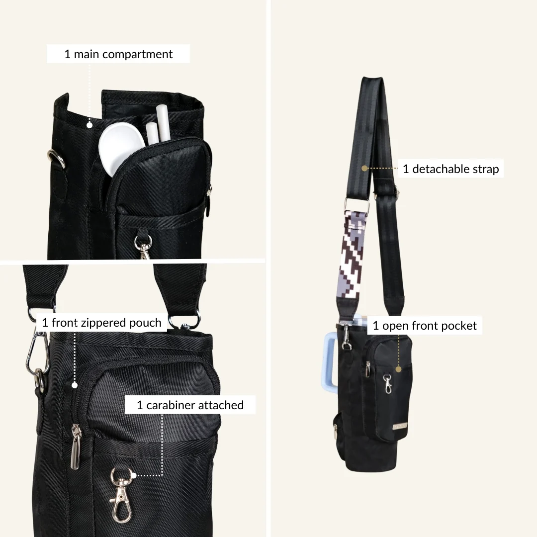 Aqua Cradle Water Bottle Holder Black - Image 6
