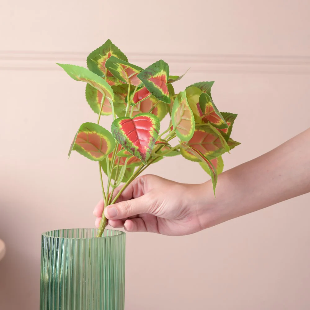 Artificial Decorative Coleus Leaves Set of 2 - Image 2