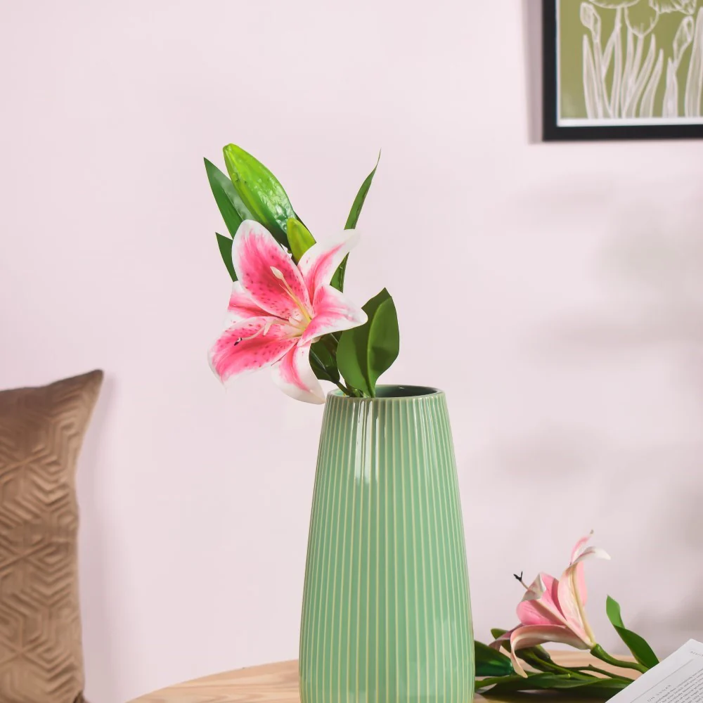 Artificial Lily Stem Pink Set Of 2 - Image 4