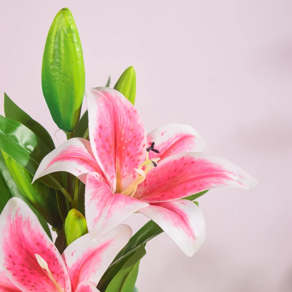 Artificial Lily Stem Pink Set Of 2 - Image 6