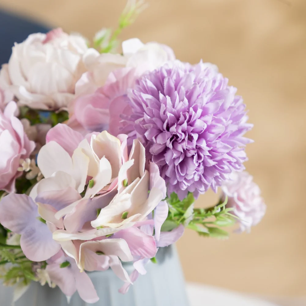 Artificial Flower Bunch Peony Purple - Image 7