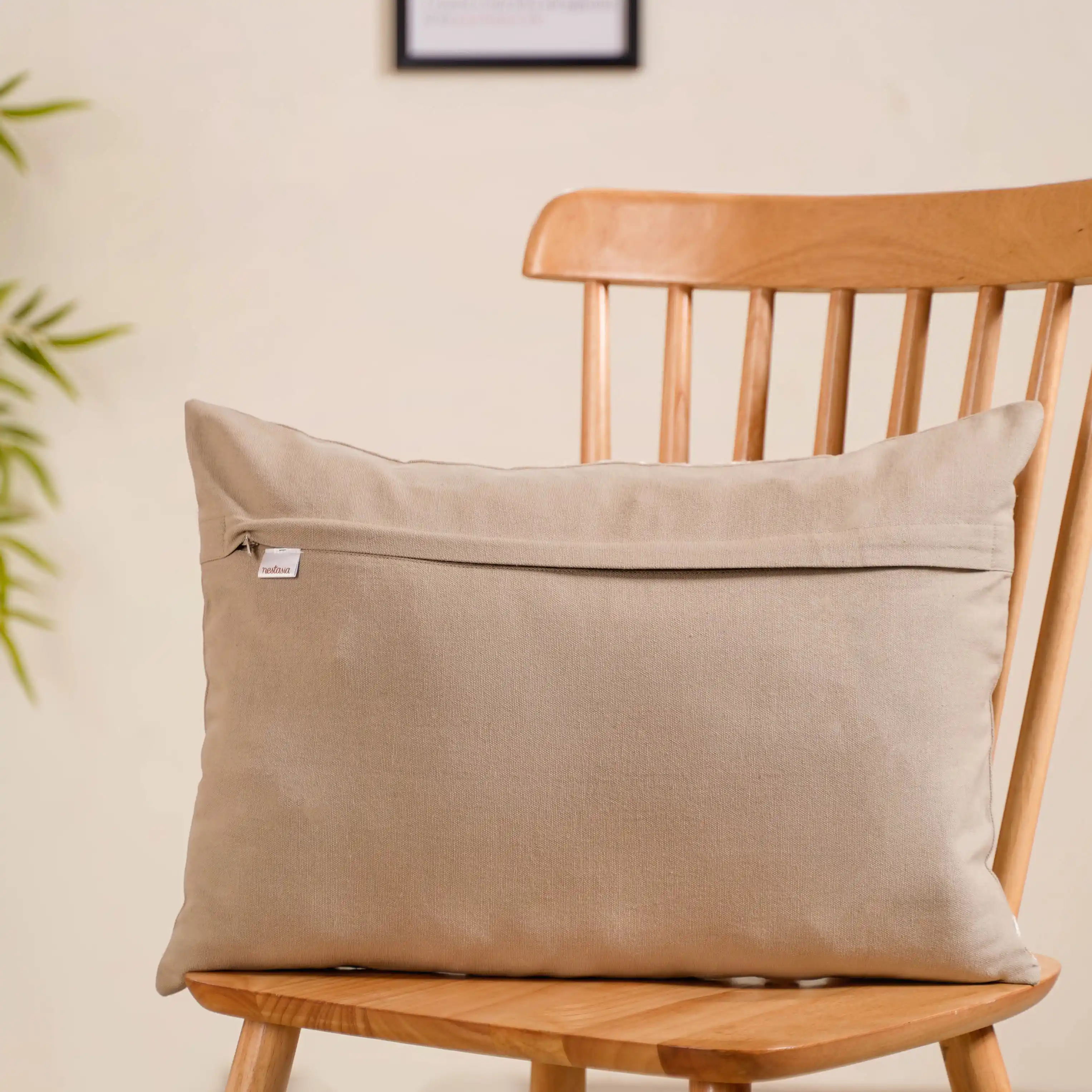 Artisanal Embroidered Couch Cushion Cover 20x14 Inch - Image 7