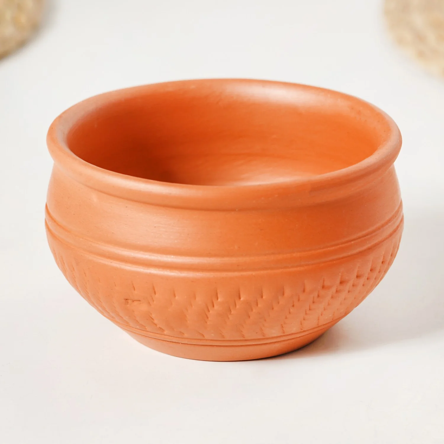 Artisanal Engraved Terracotta Bowls Set Of 6 170ml - Image 3