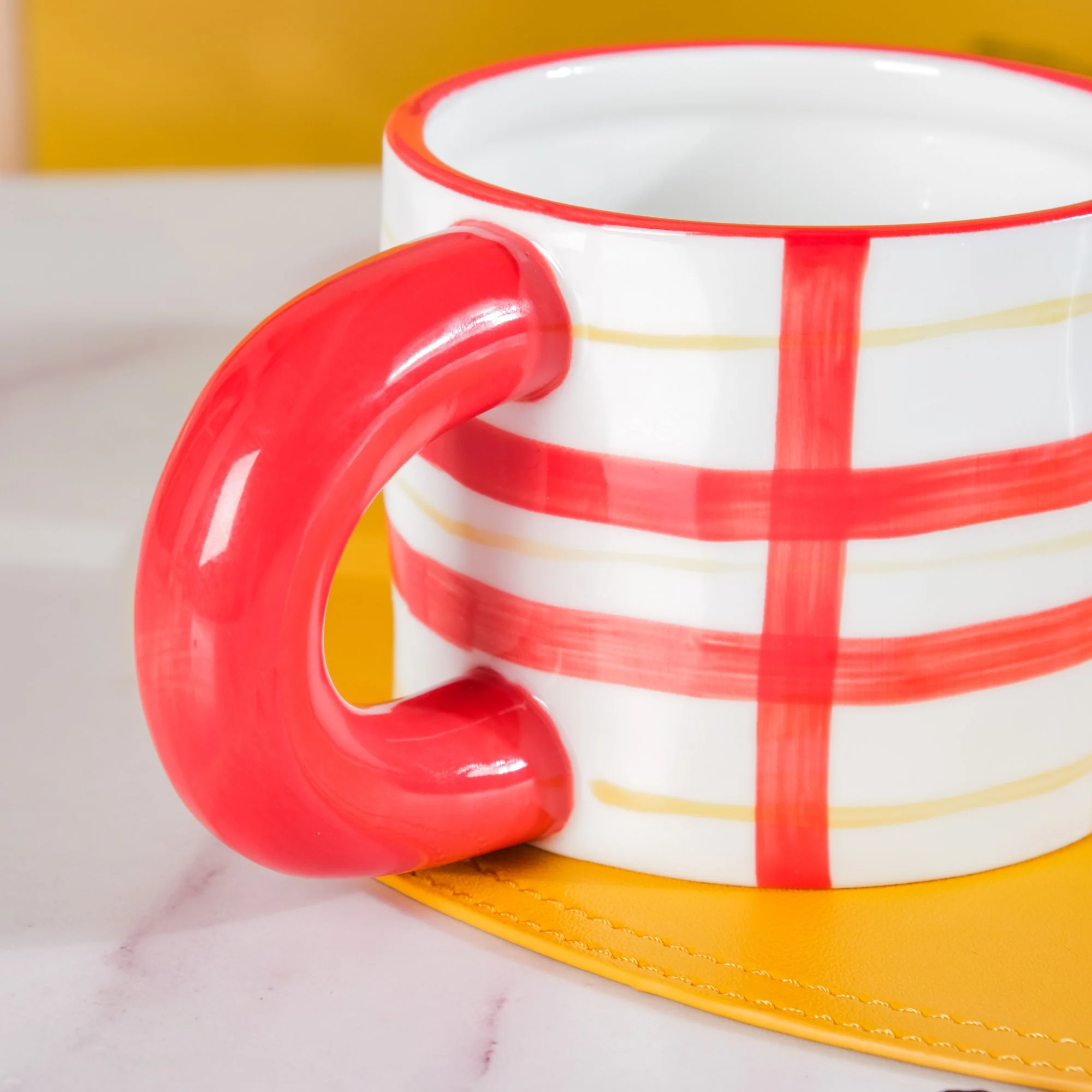 Artsy Ceramic Cup For Coffee Set Of 4 330ml - Image 3