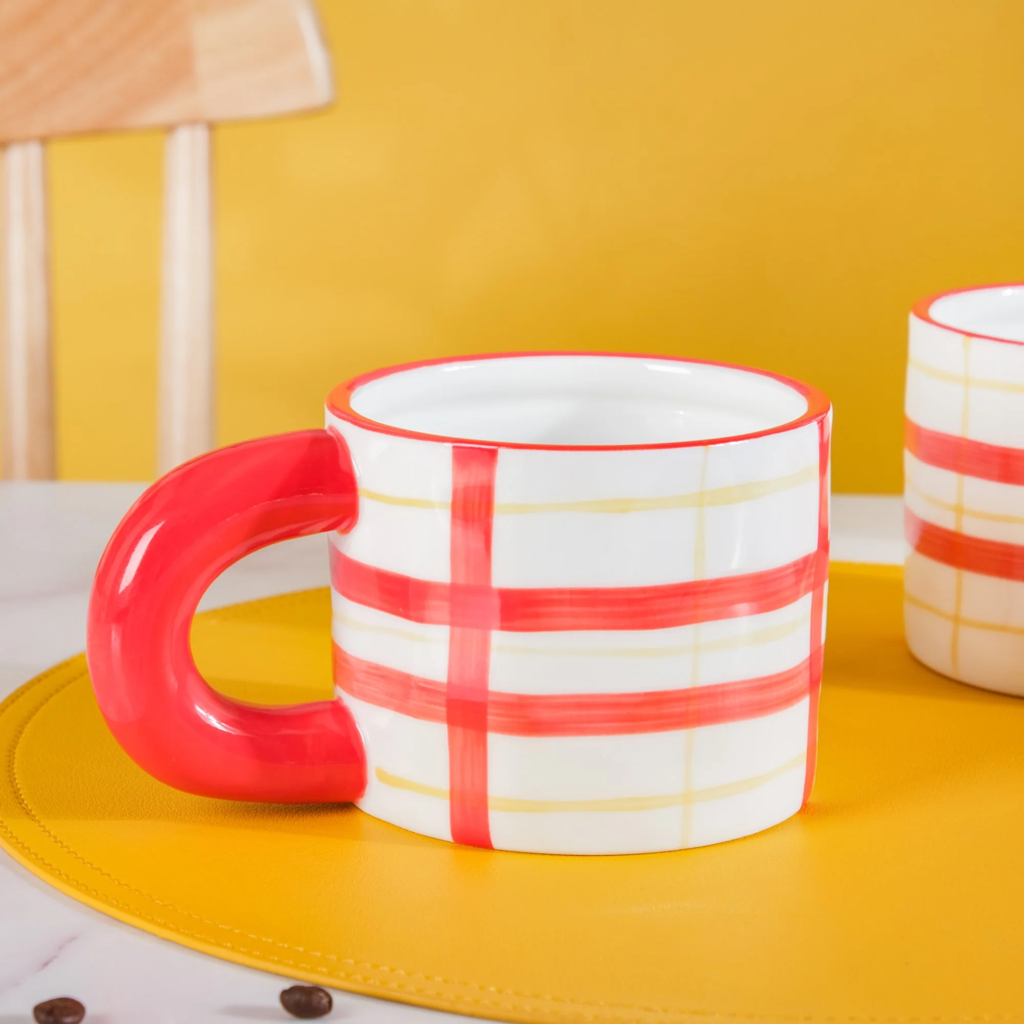 Artsy Ceramic Cup For Coffee Set Of 4 330ml - Image 6