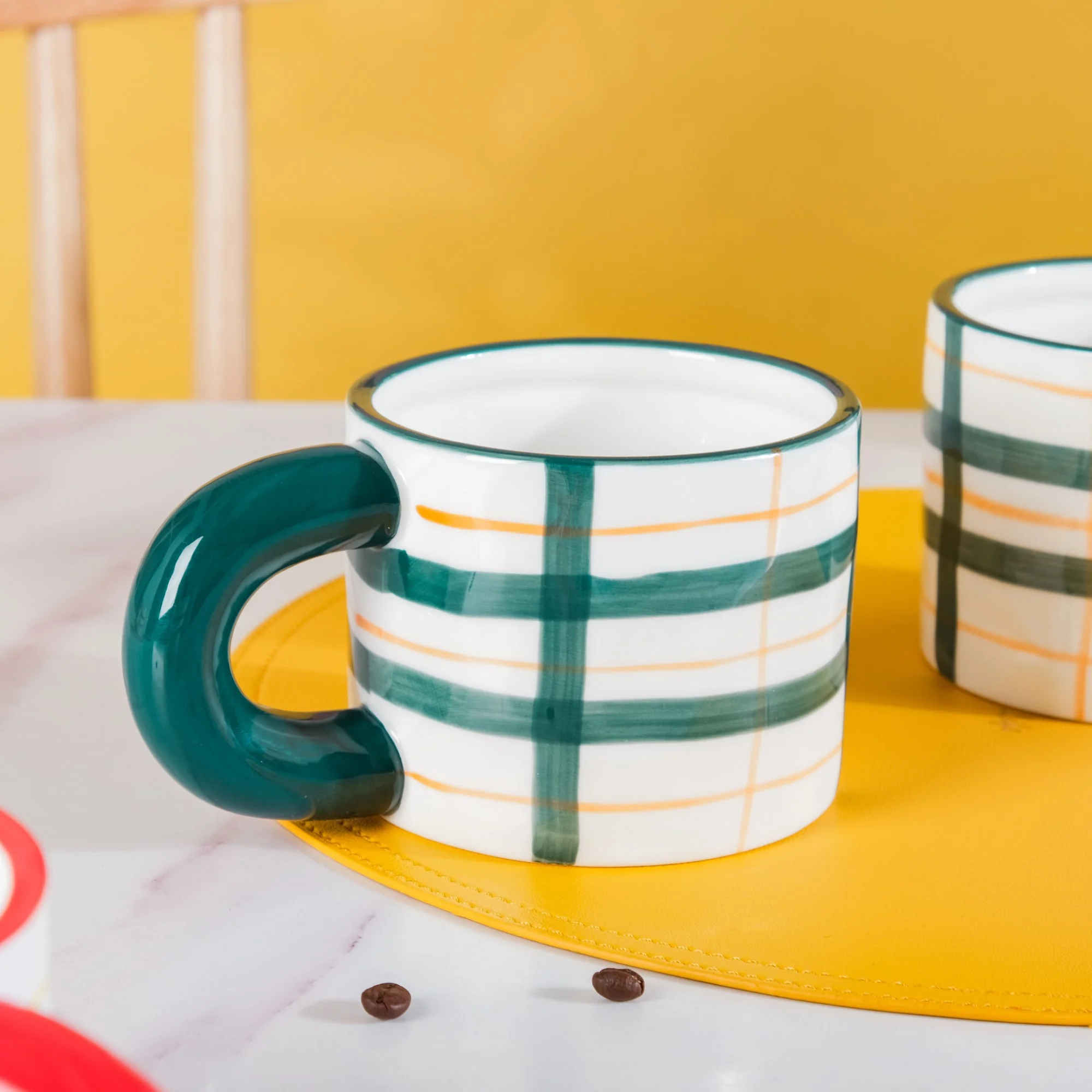 Artsy Ceramic Cup For Coffee Set Of 4 330ml - Image 7