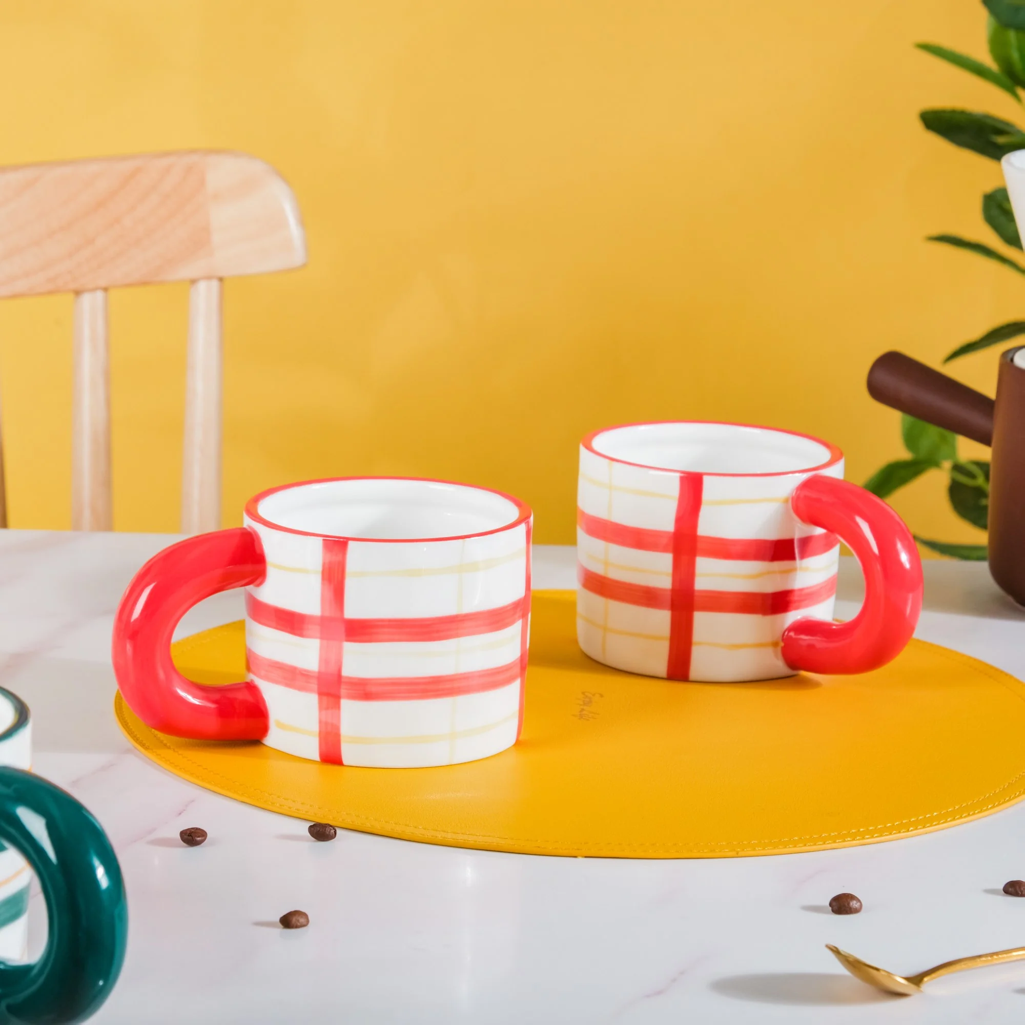 Artsy Ceramic Cup For Coffee Set Of 4 330ml - Image 8