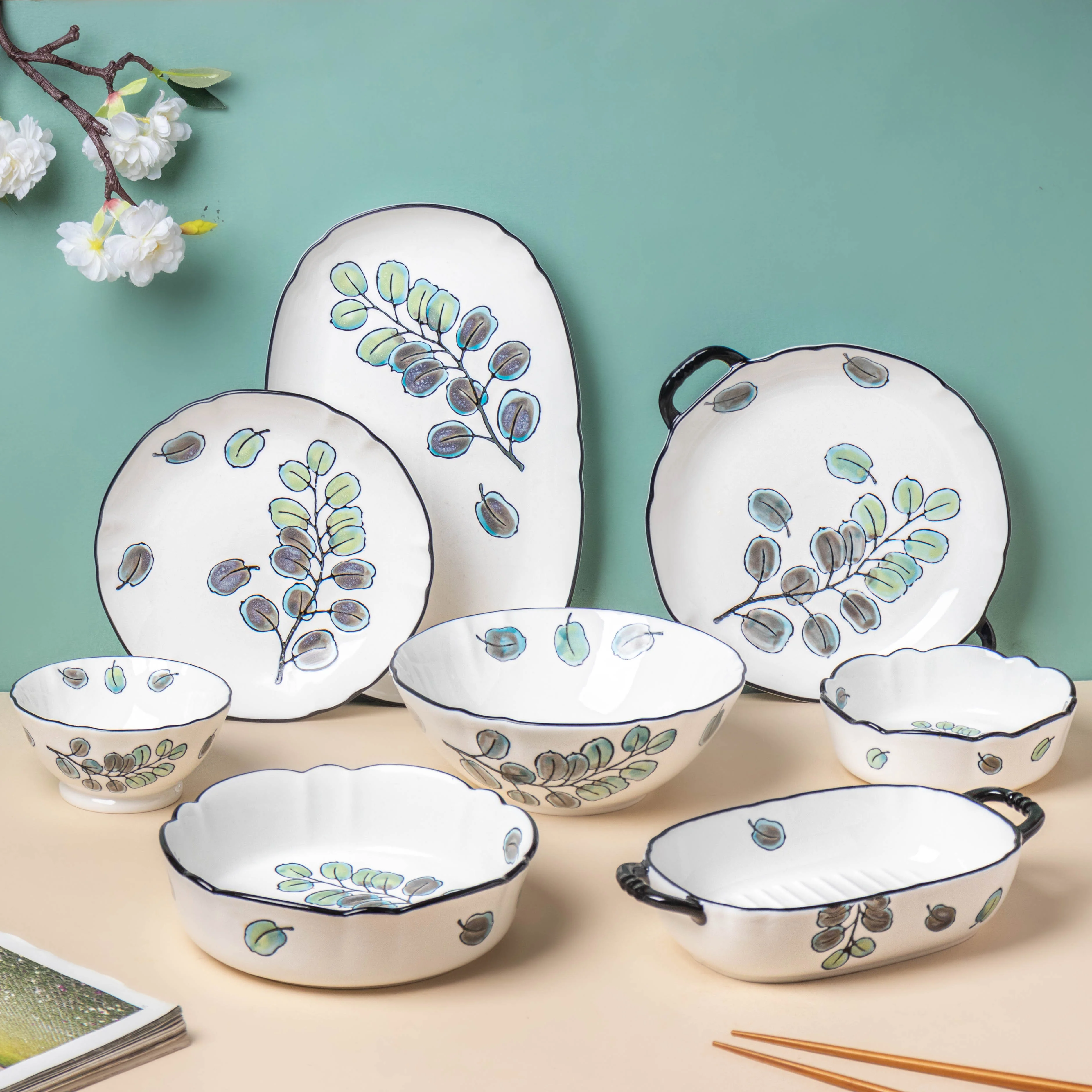 Aspen Leaves Serving Bowl 7.5 Inch - Image 8