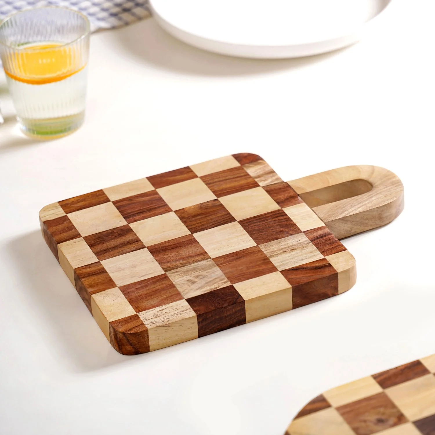 Atelier Checkered Serve And Slice Board Mini 29x20cm - Image 8