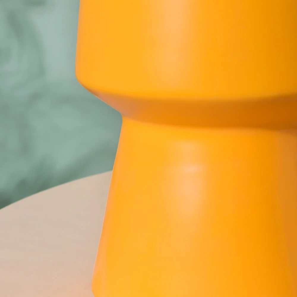 Aureolin Ceramic Matte Vase Yellow - Image 5