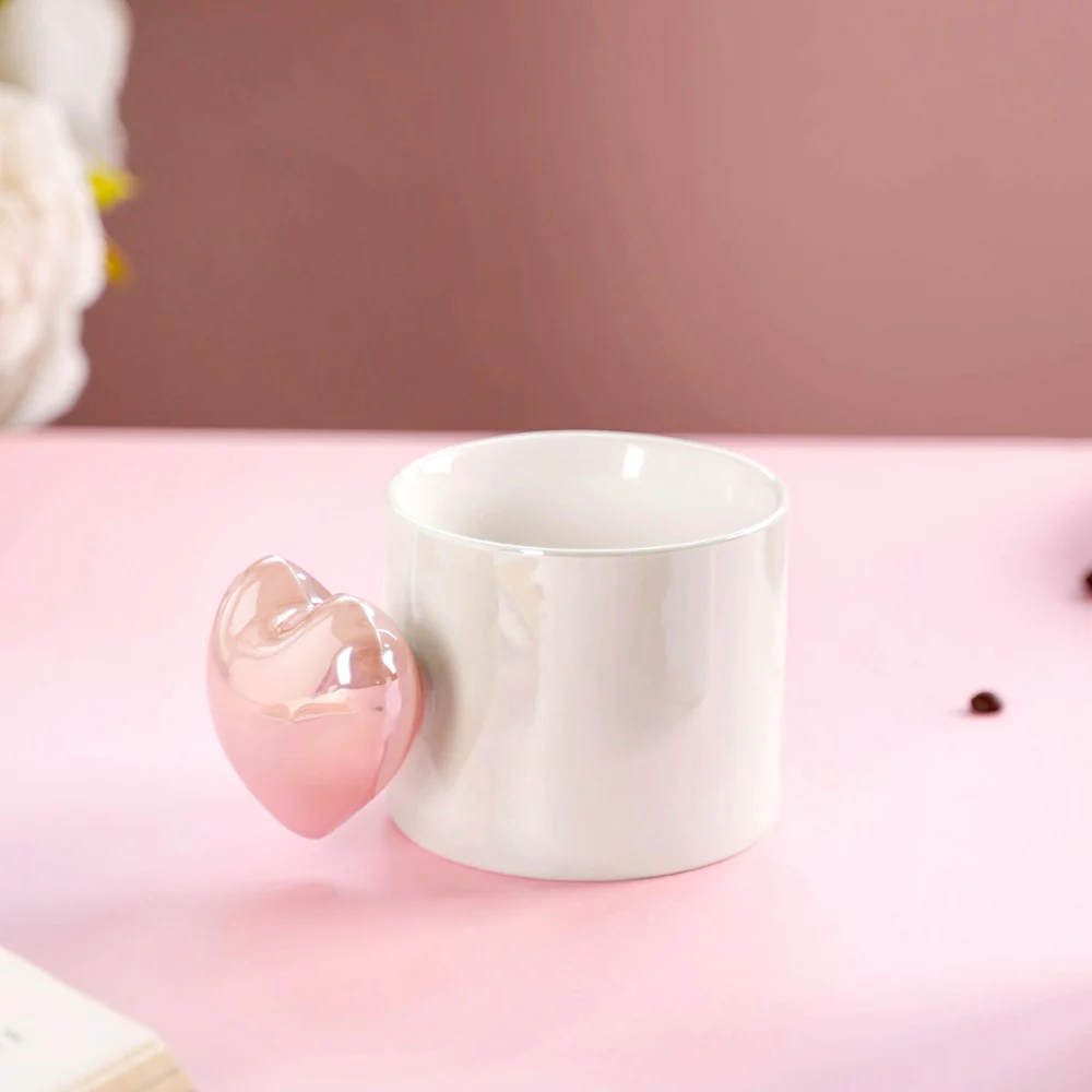 Balloon Heart Coffee Mug Pink Set of 2 330ml - Image 6