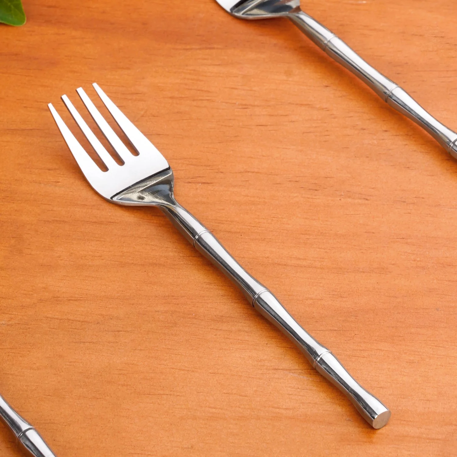 Bamboo Inspired Stainless Steel Fork Set Of 6 - Image 6