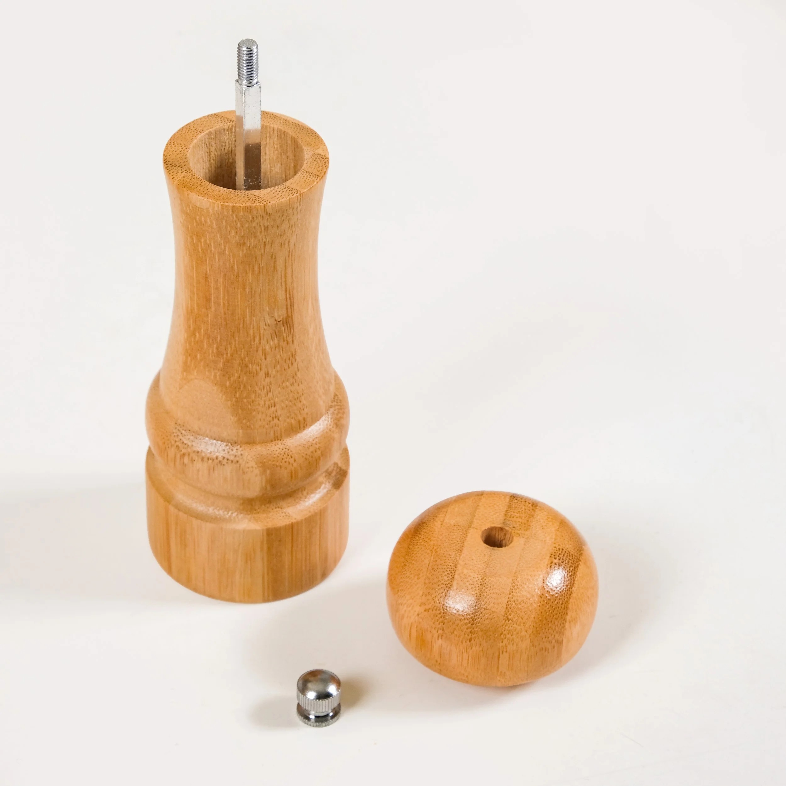 Bamboo Wood Pepper Grinder For Kitchen - Image 3