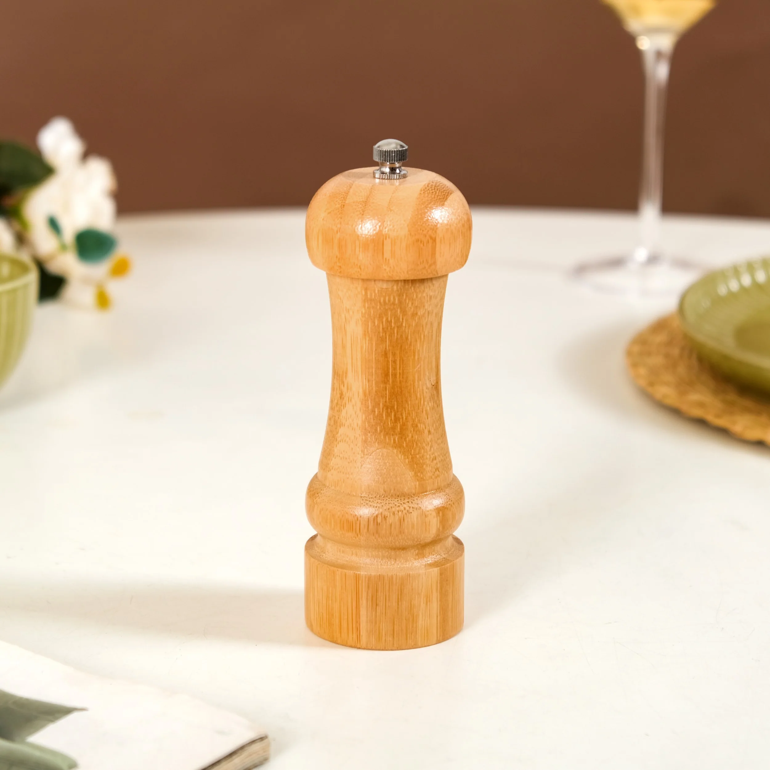 Bamboo Wood Pepper Grinder For Kitchen - Image 9