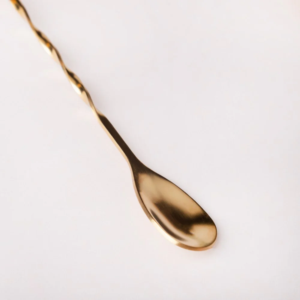 Bar Spoon With Fork Gold Set of 2 - Image 4