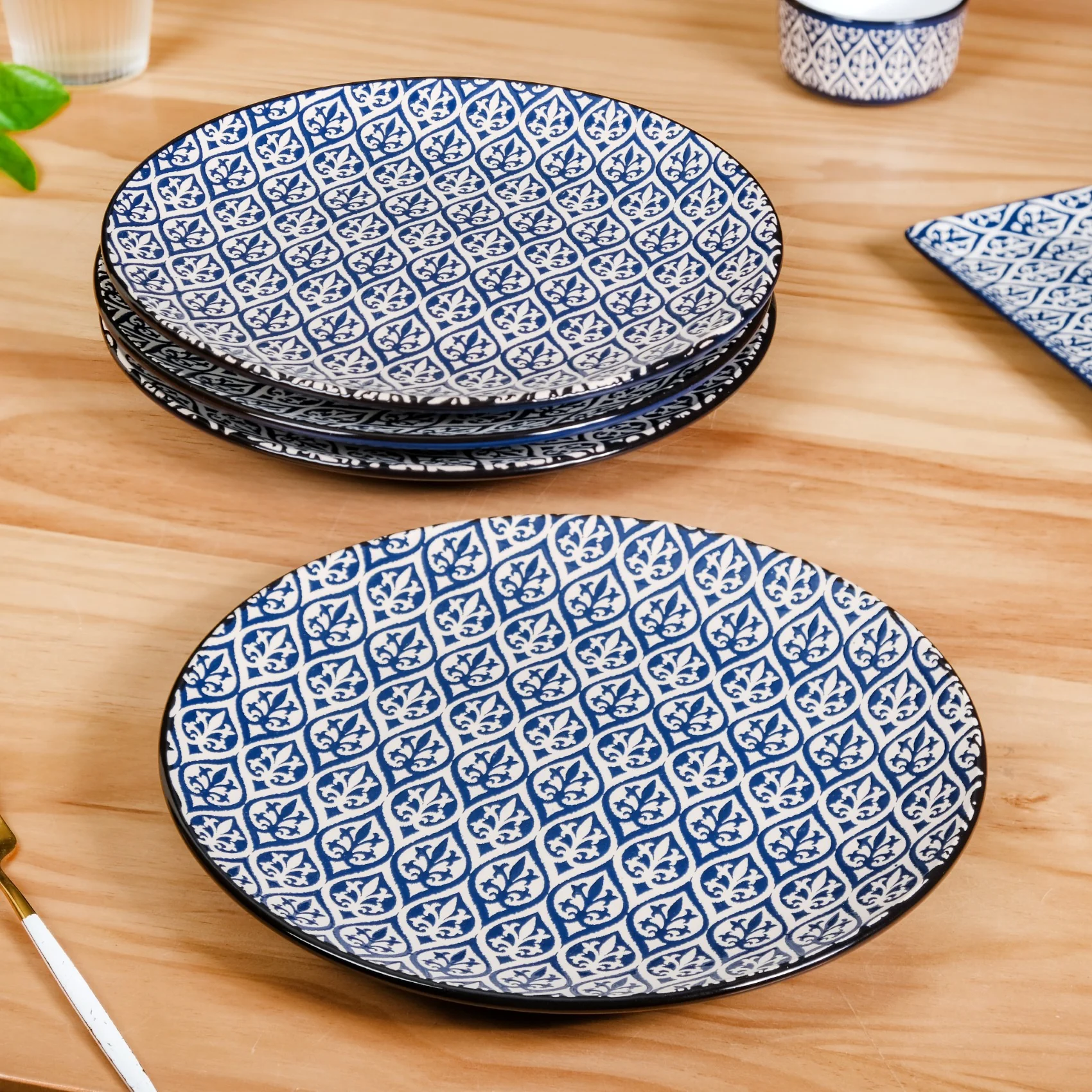 Baroque Navy Blue 16 Piece Dinner Set For 4 - Image 7