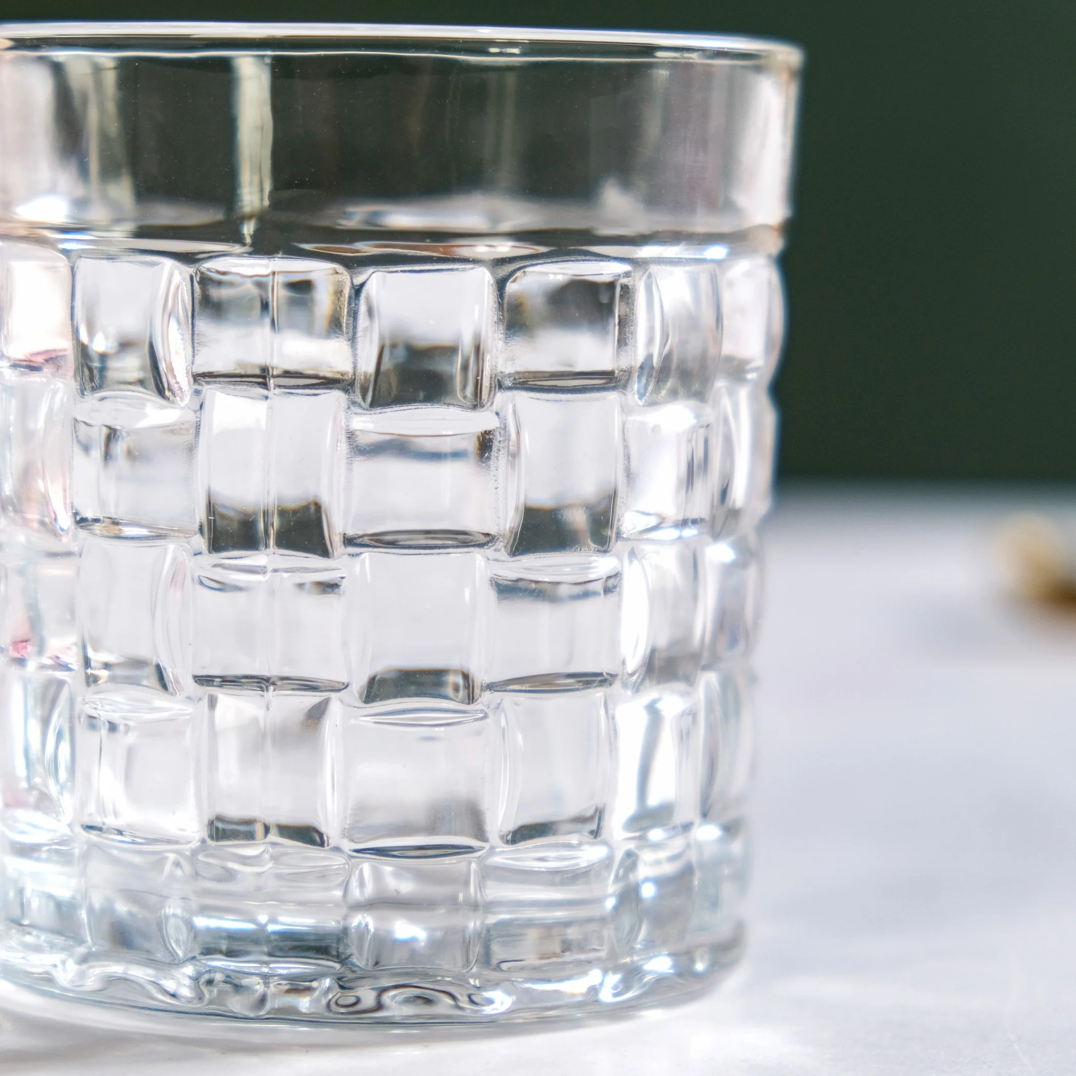 Basket Weave Embossed Whiskey Rocks Glass Set Of 6 230ml - Image 9