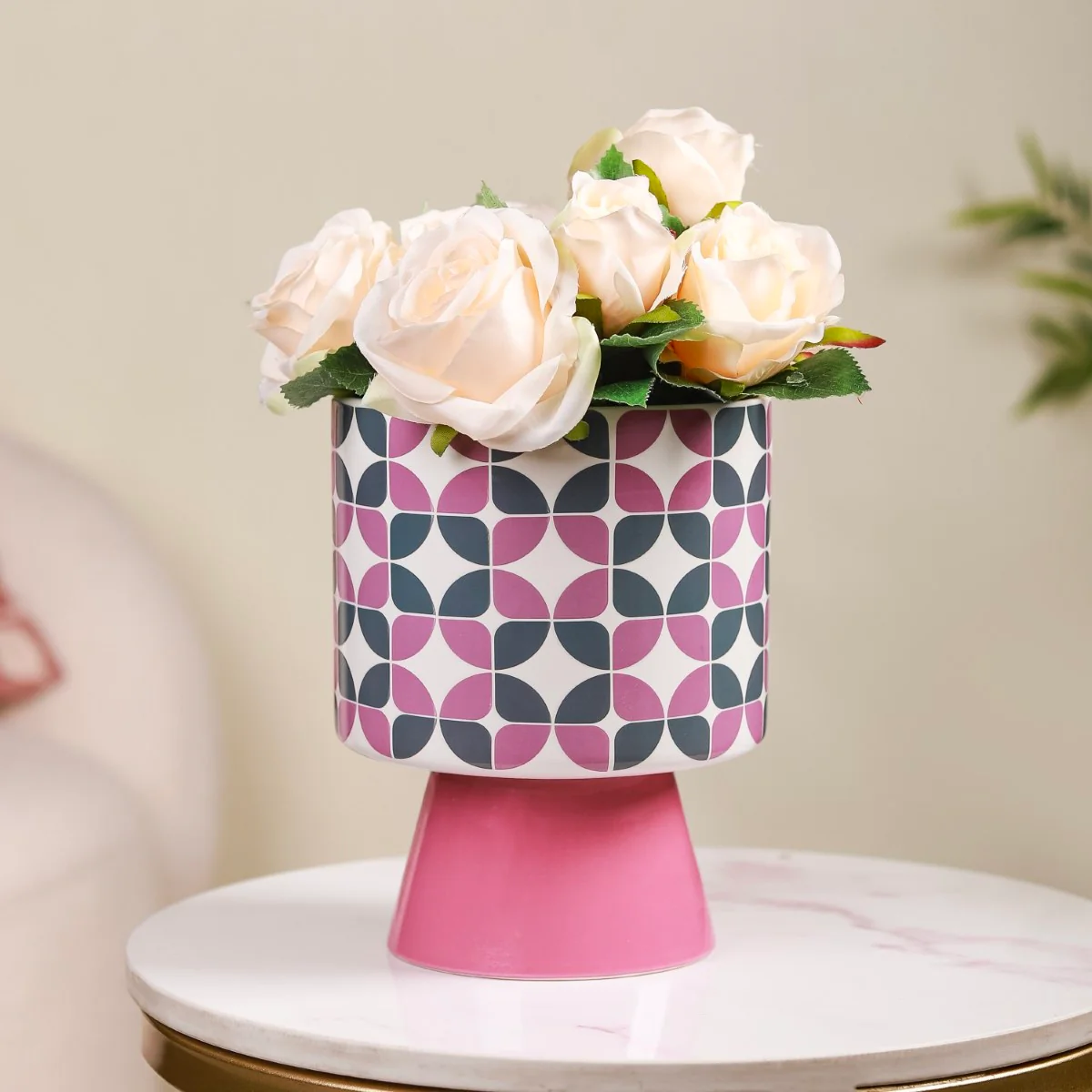 Bauhaus Ceramic Vase With Stand - Image 2